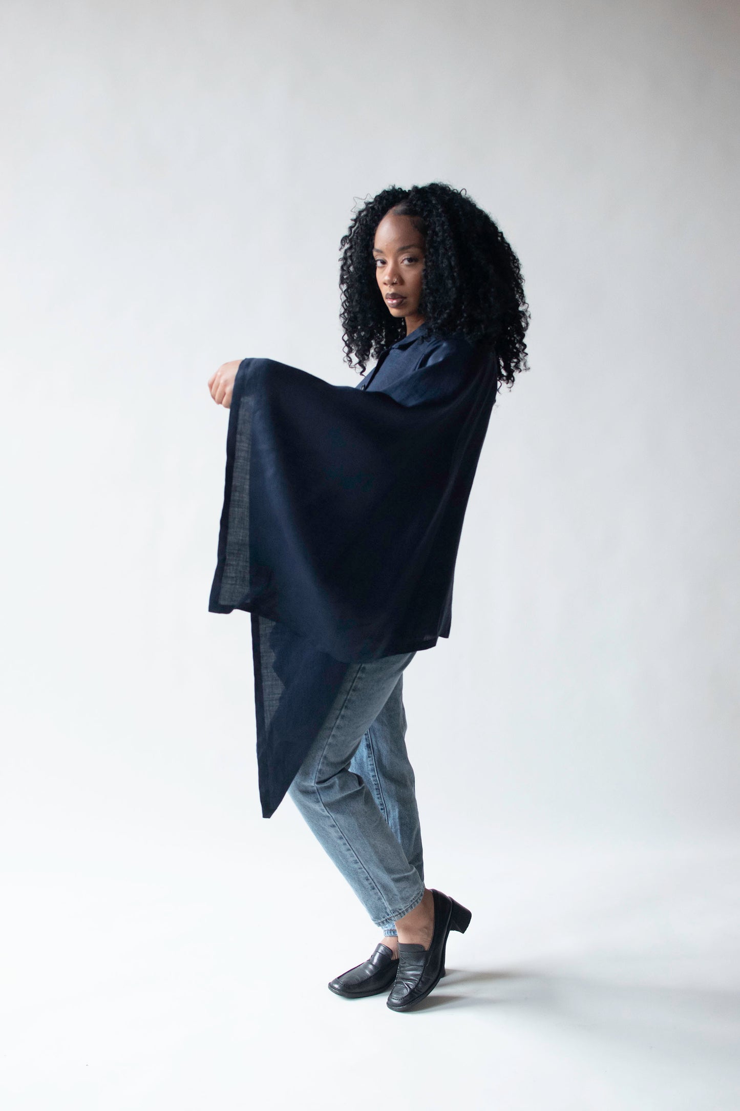 Navy Linen Tunic | Yohji Yamamoto