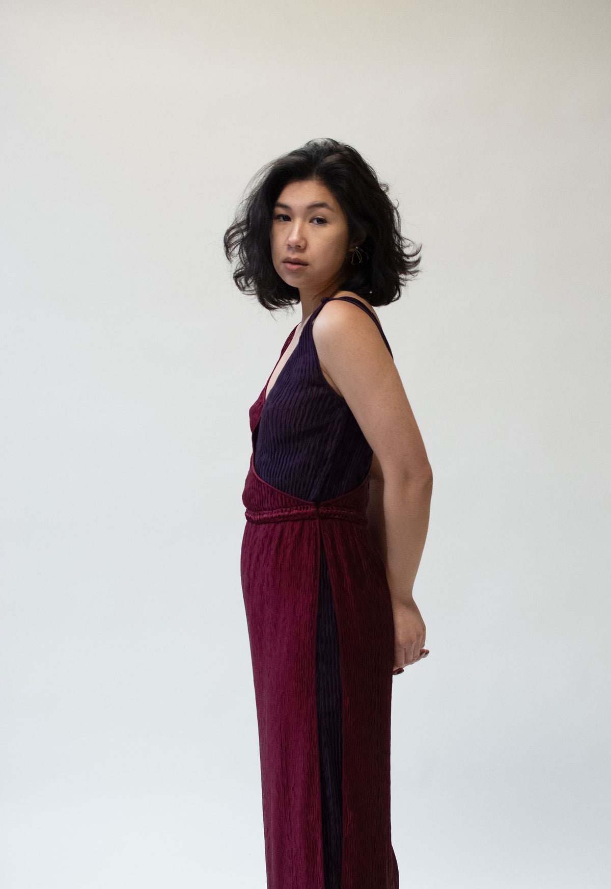 Color Block Plisse Dress | Mary McFadden
