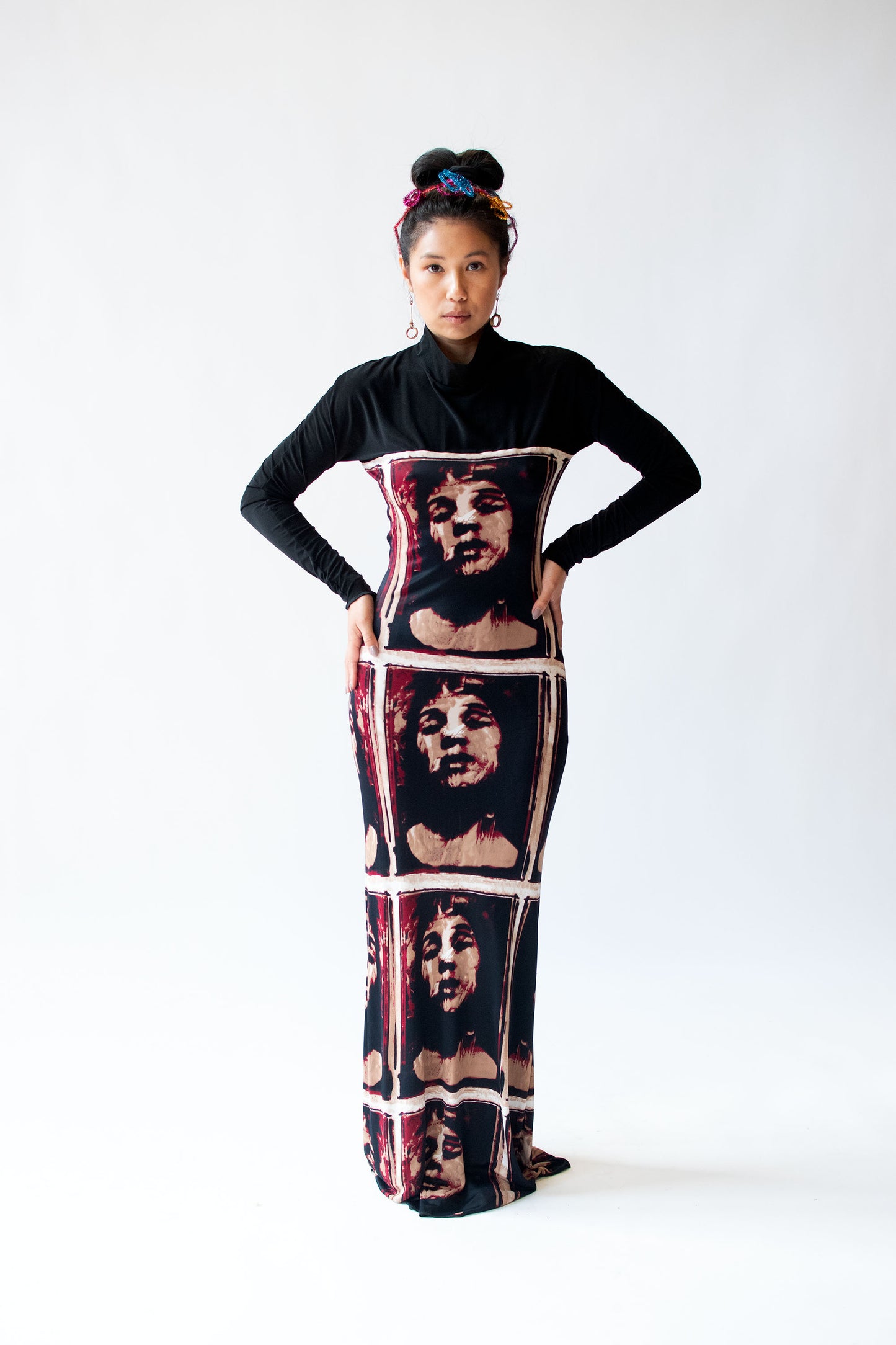 1990s Portrait Print Dress | Jean Paul Gaultier