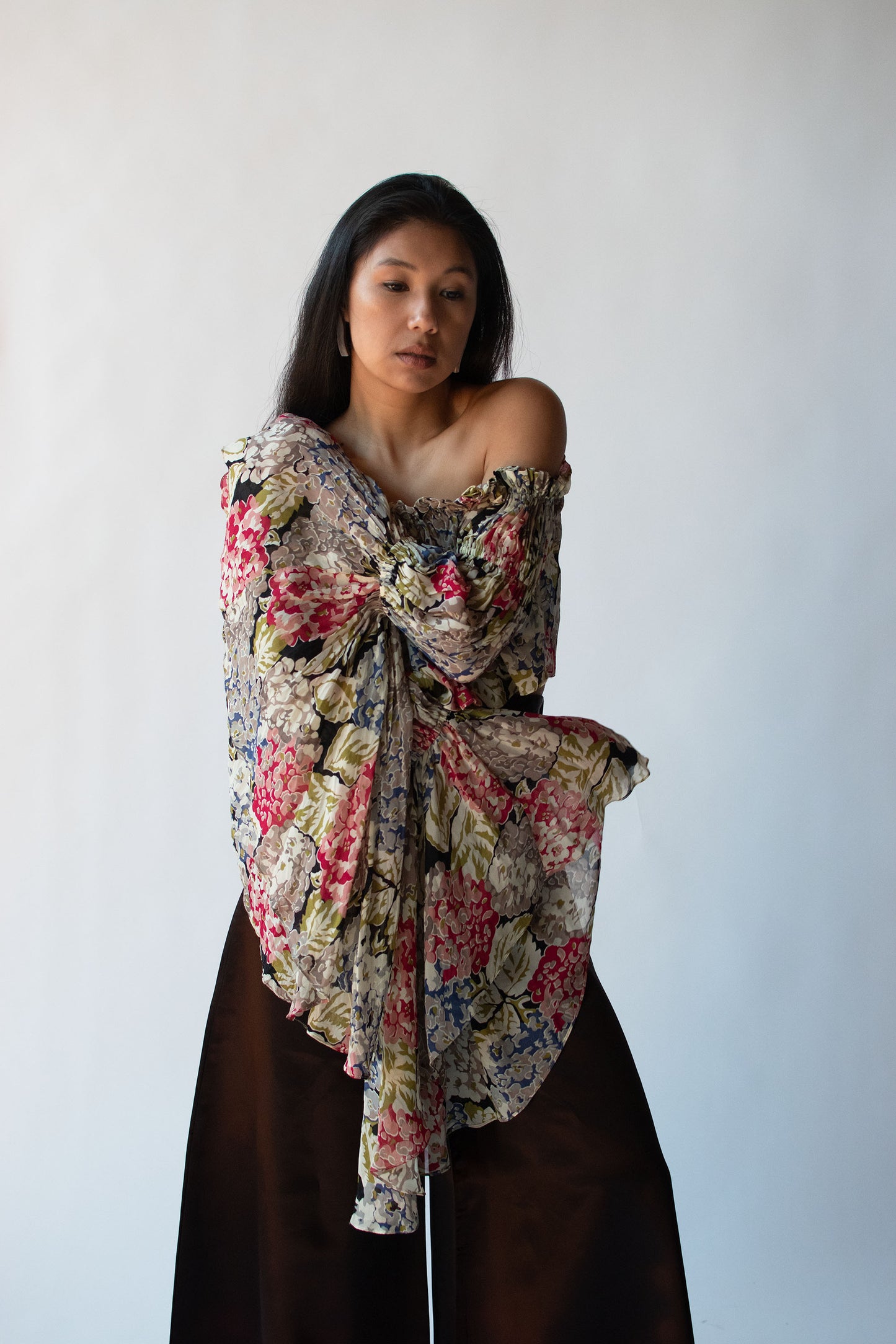 1990s Floral Blouse | OMO Norma Kamali