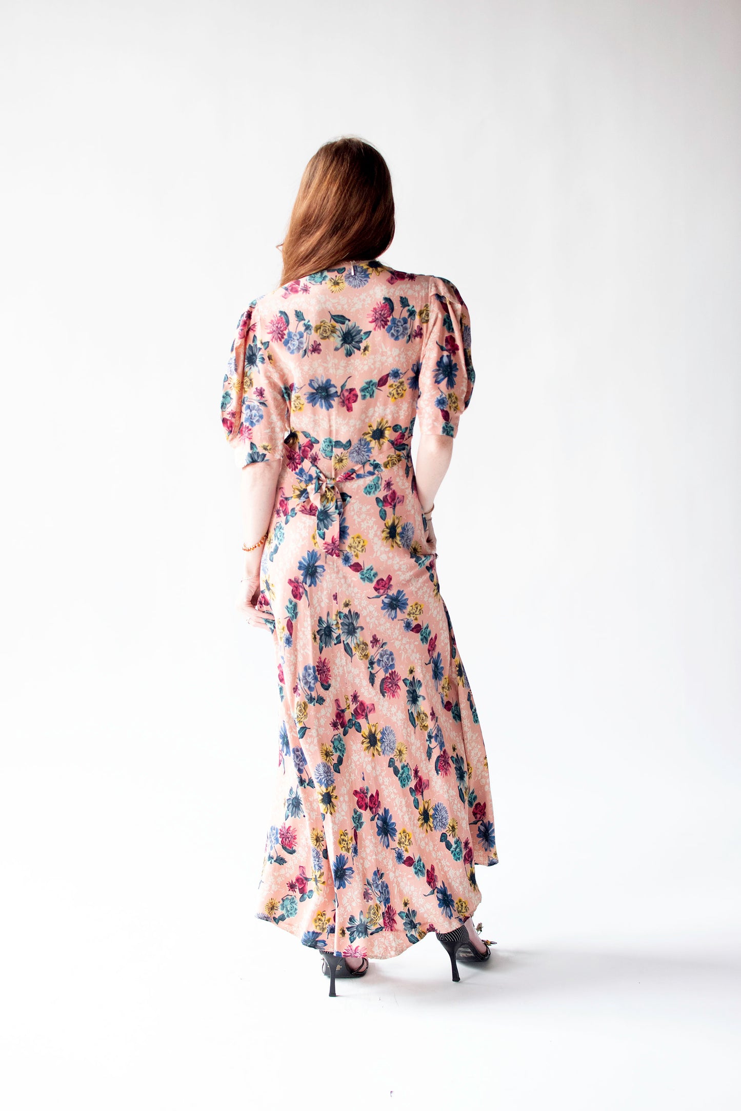 1940s Floral Print Dressing Gown