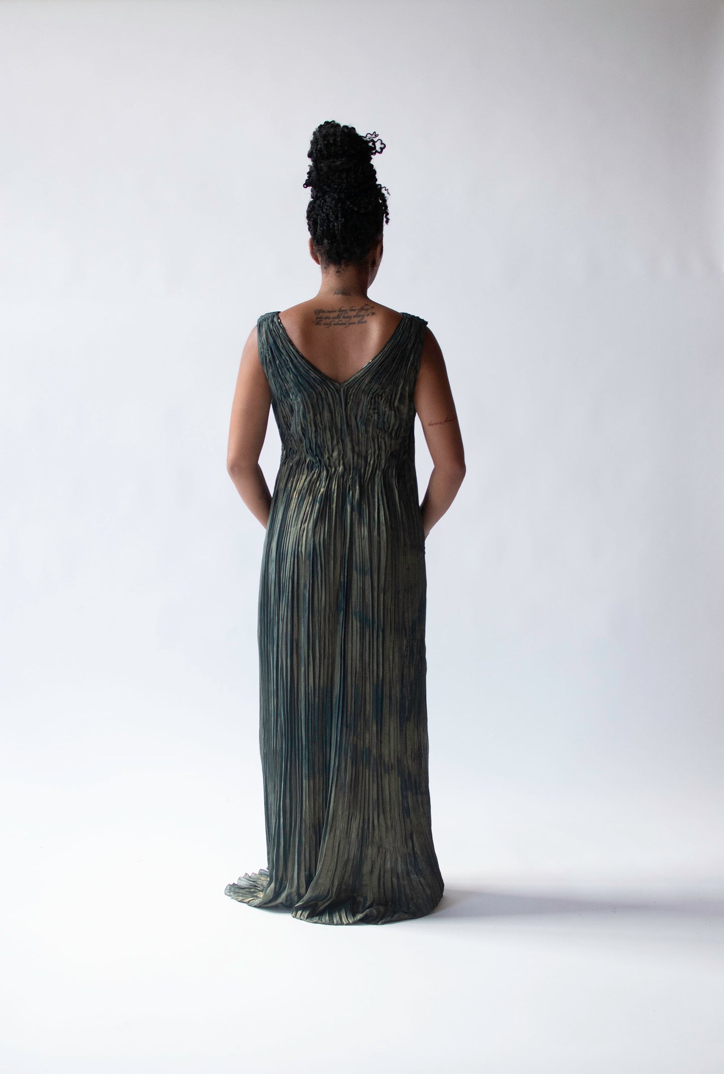 Green Plisse Dress
