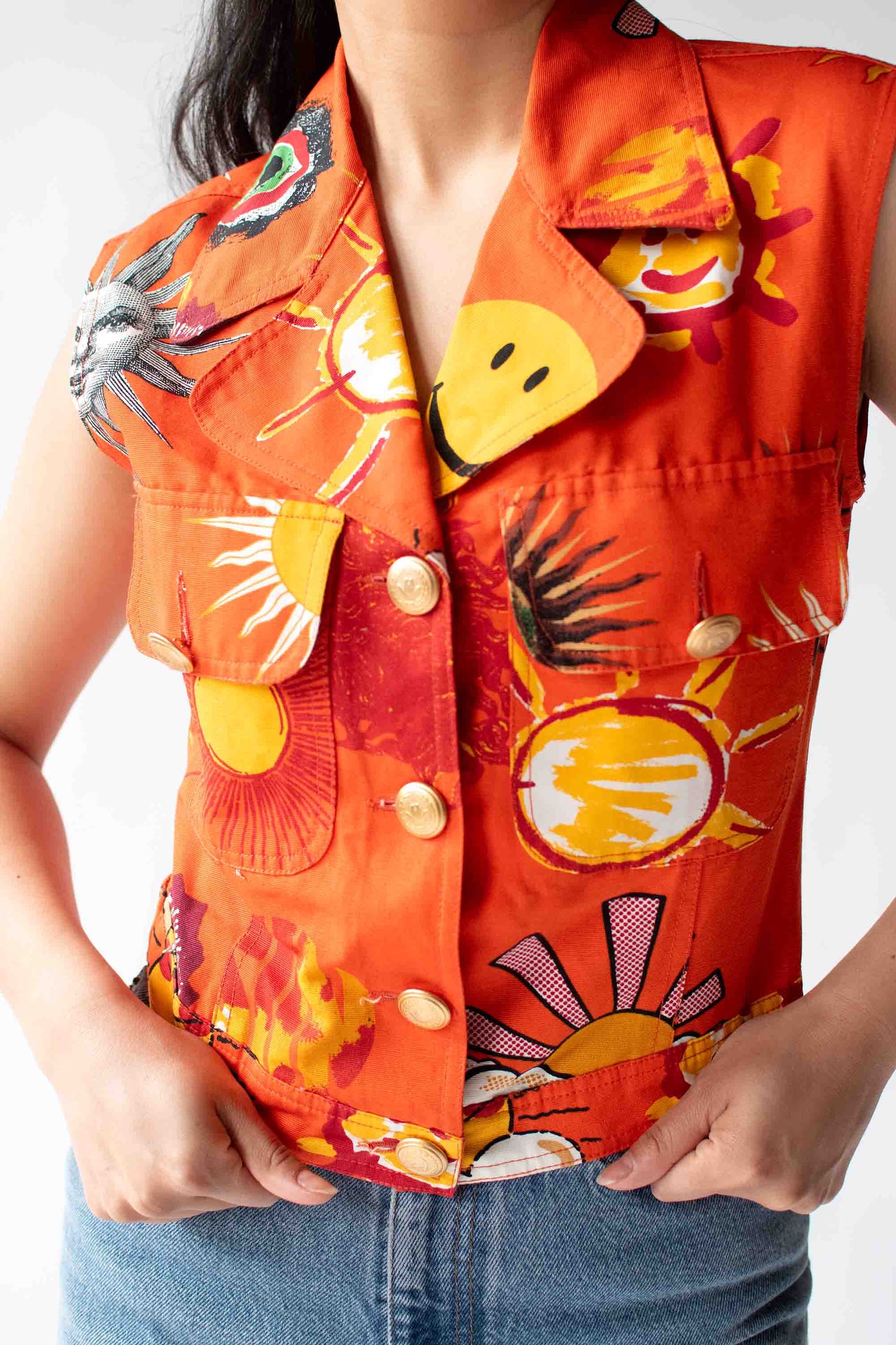 1990s Printed Vest | Moschino Jeans