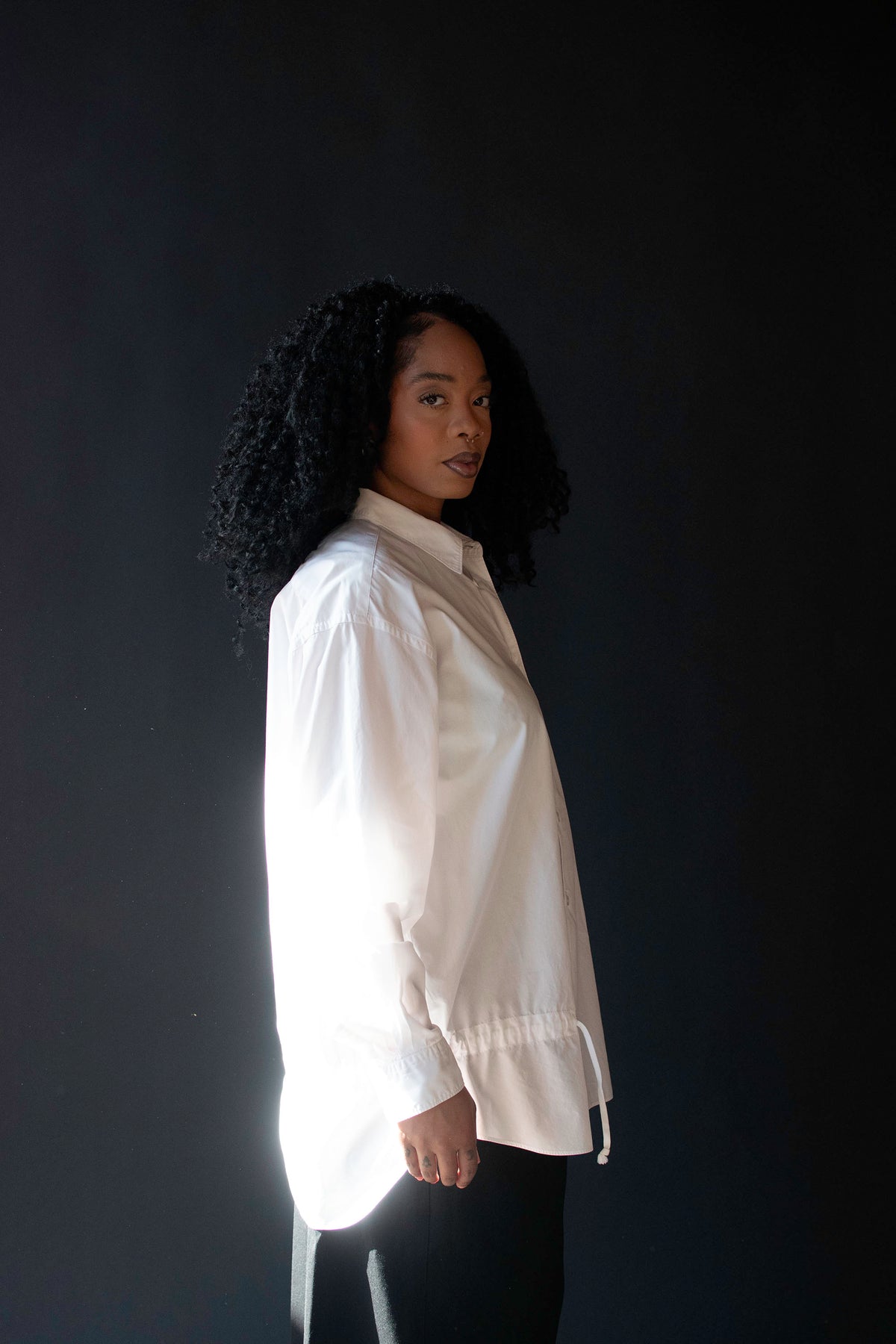 White Shirt w/ Drawstrings | Comme des Garcons