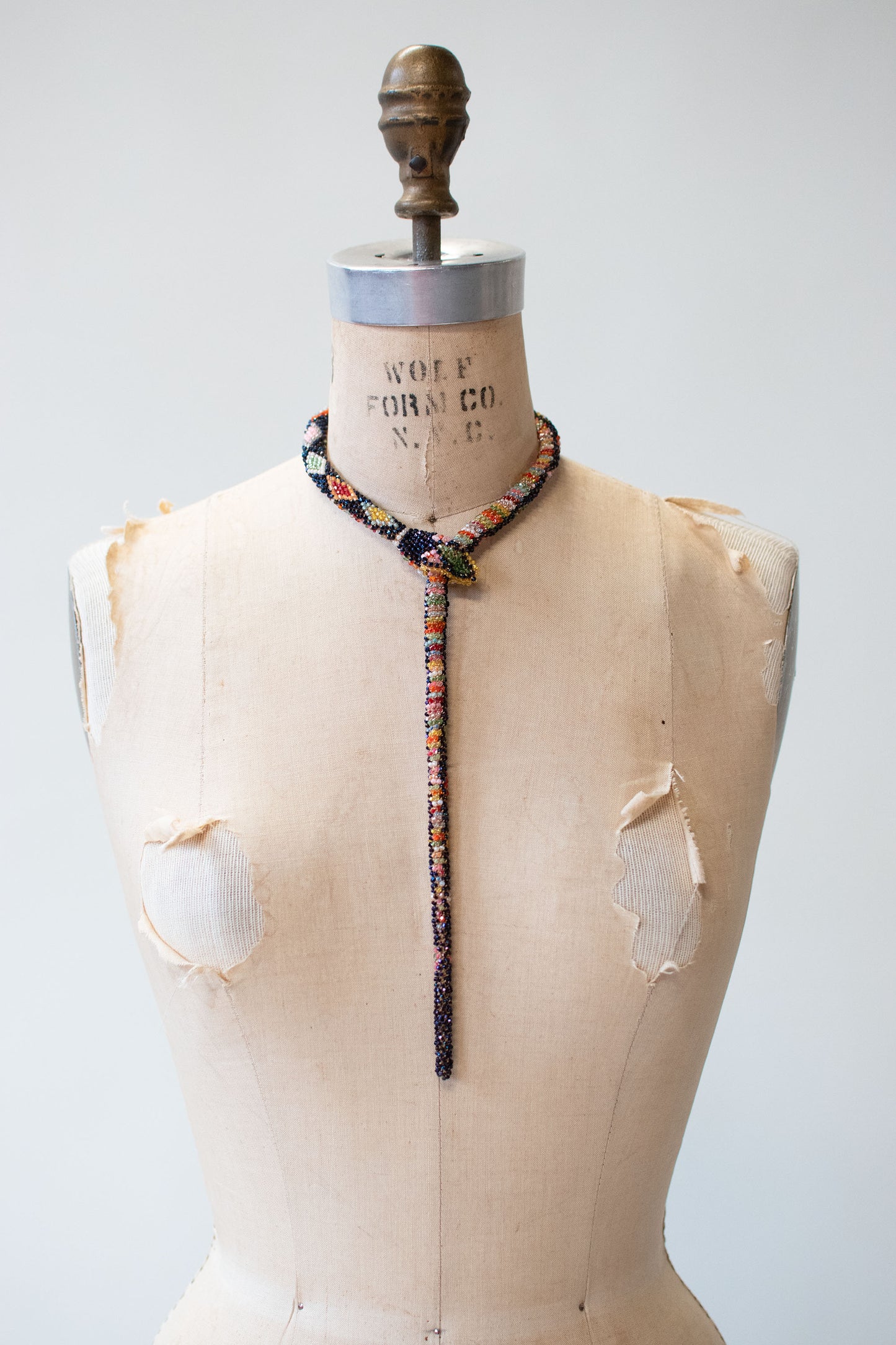 Bead Crochet Snake | Oil Slick Multi Color Diamond