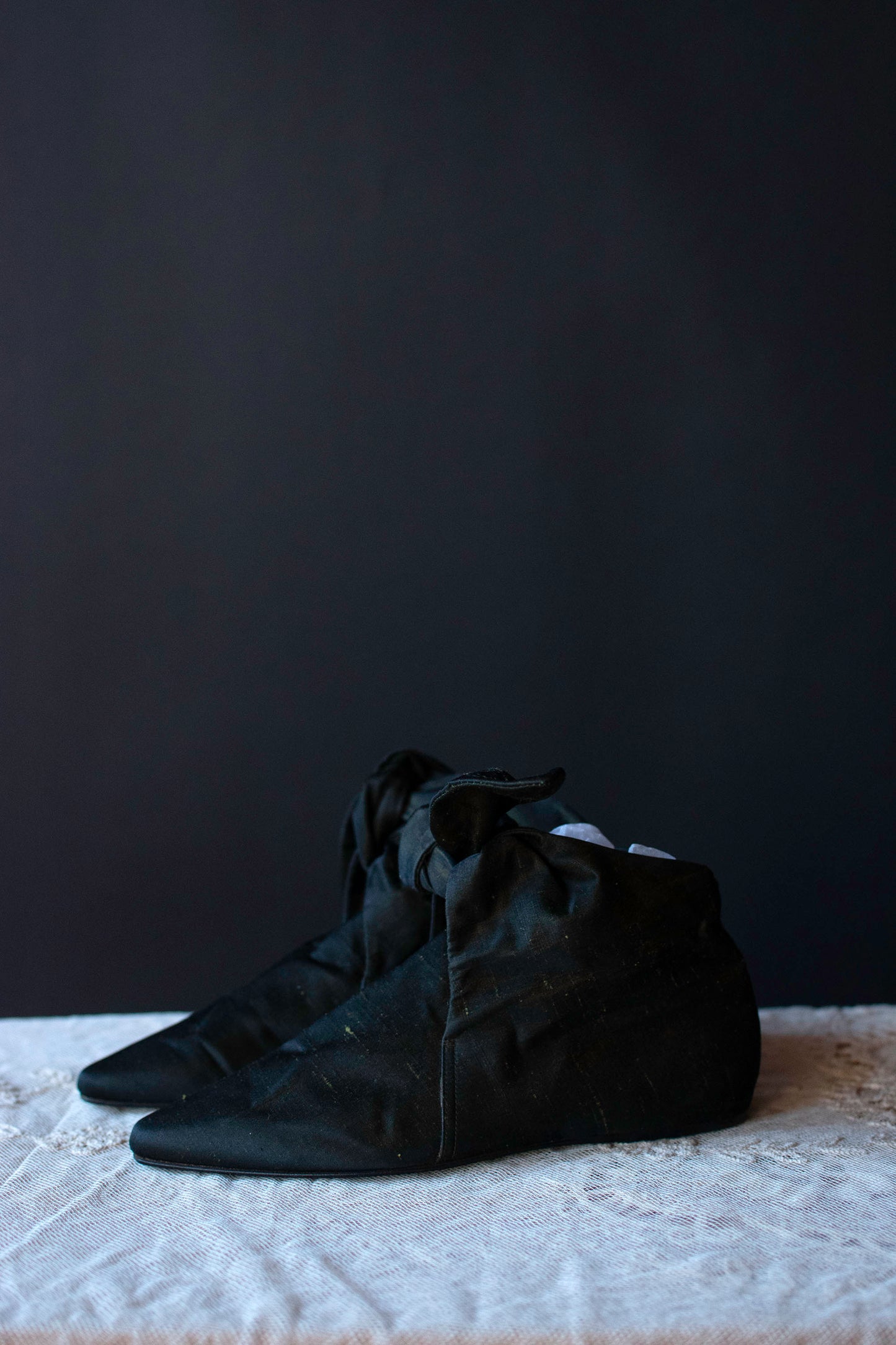 Green Silk Booties | Romeo Gigli