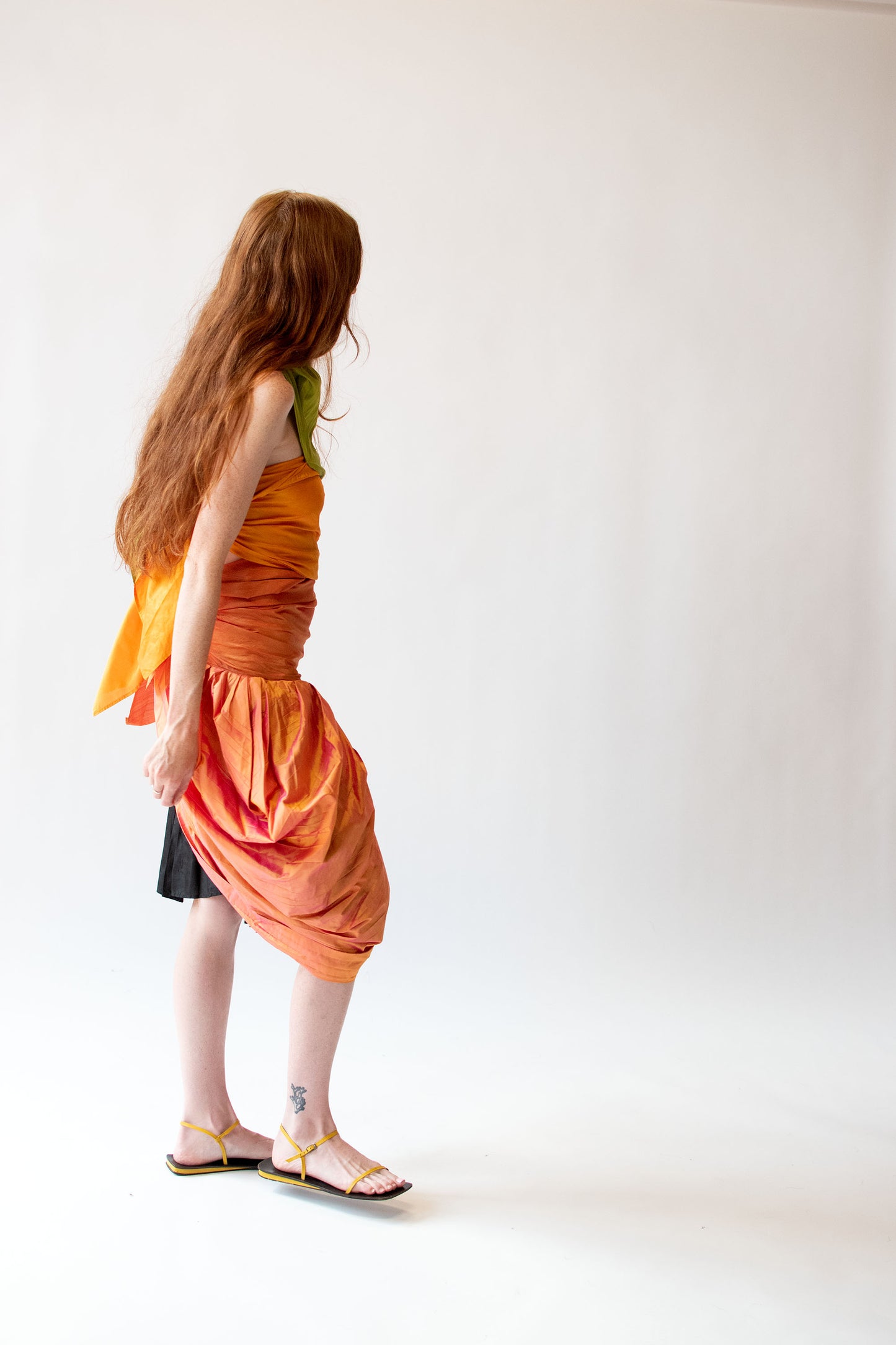 1990s Convertible Silk dress