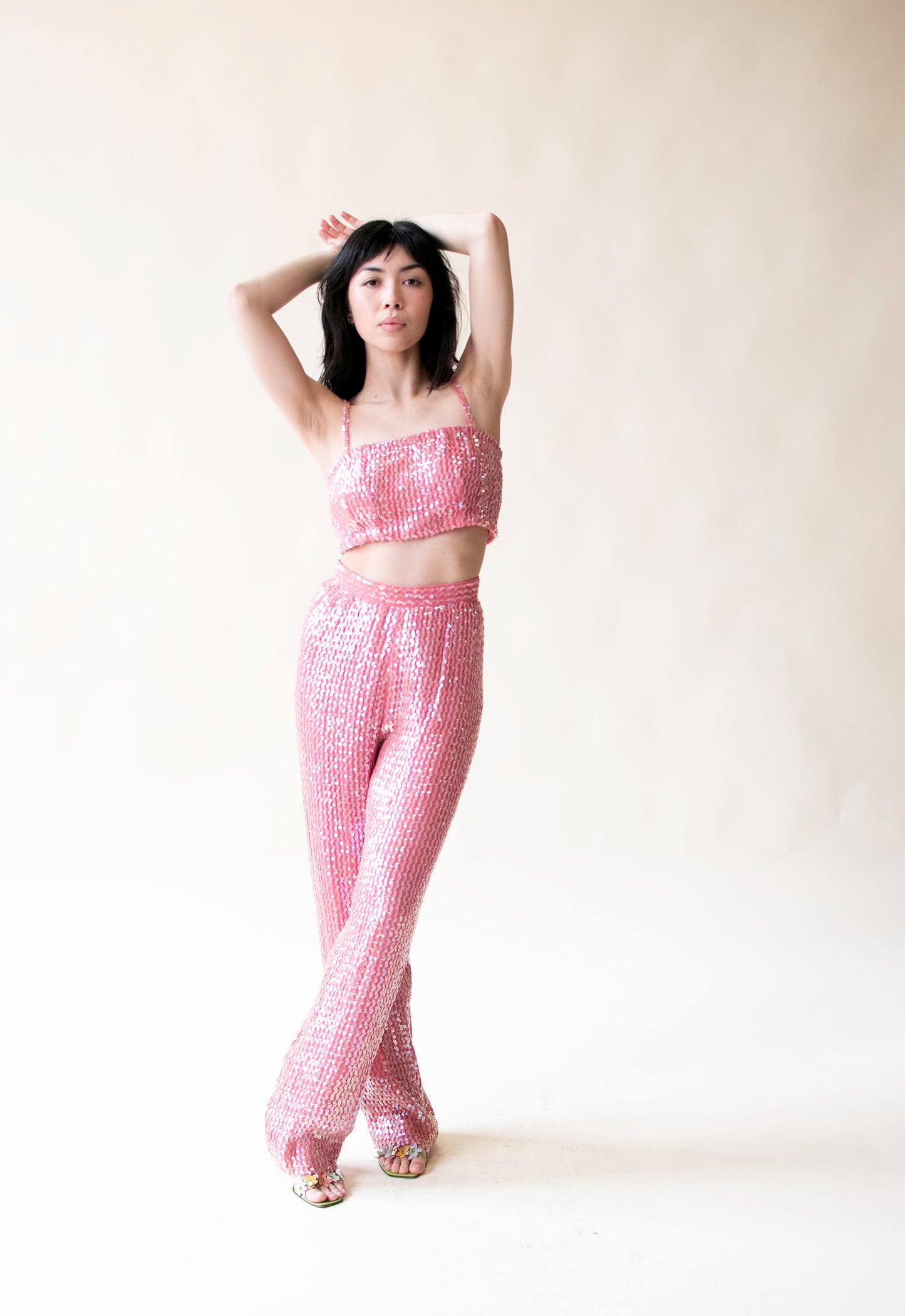 1970s Sequin Pants Set