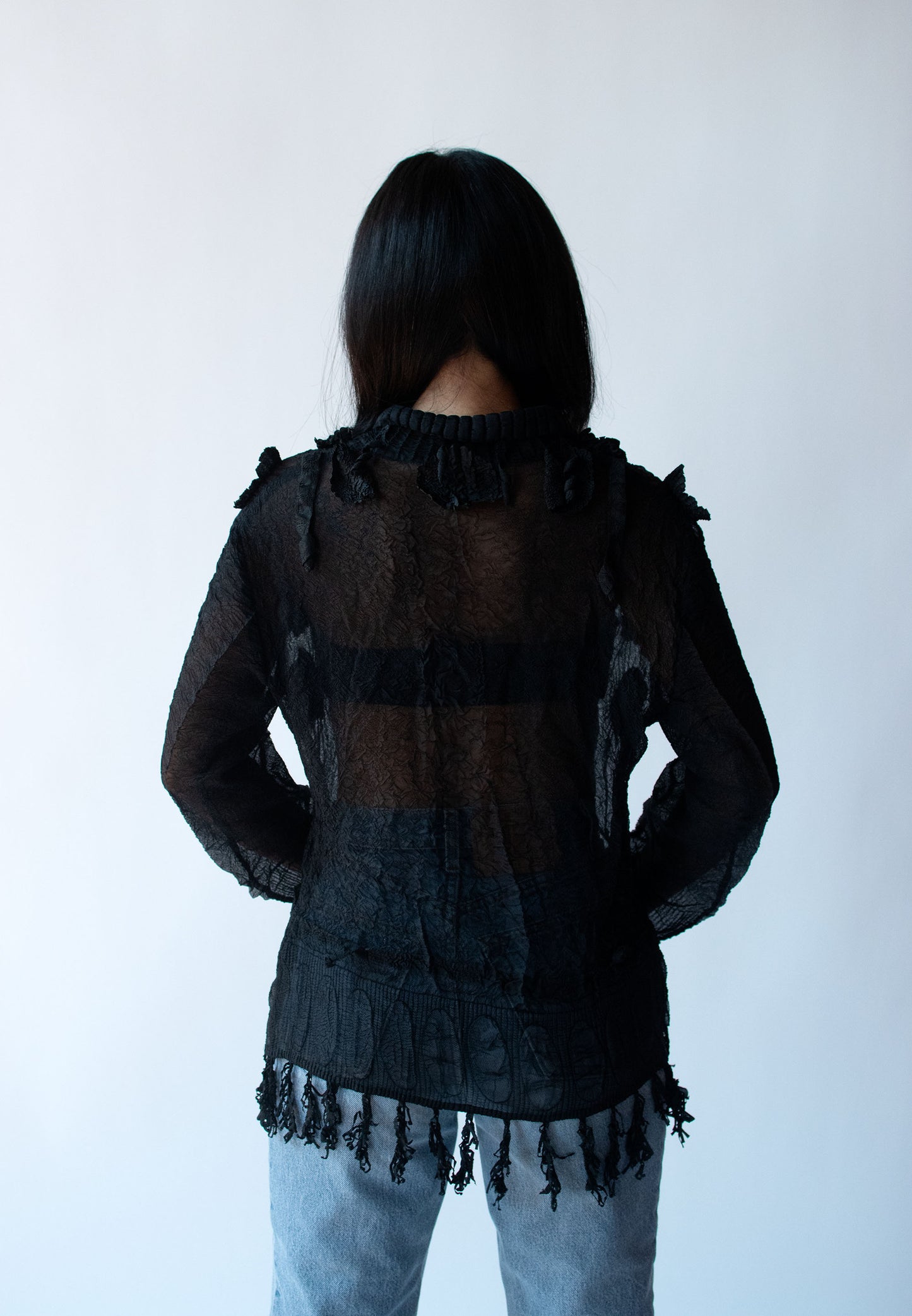 Pleated Black Shirt | Yoshiki Hishinuma