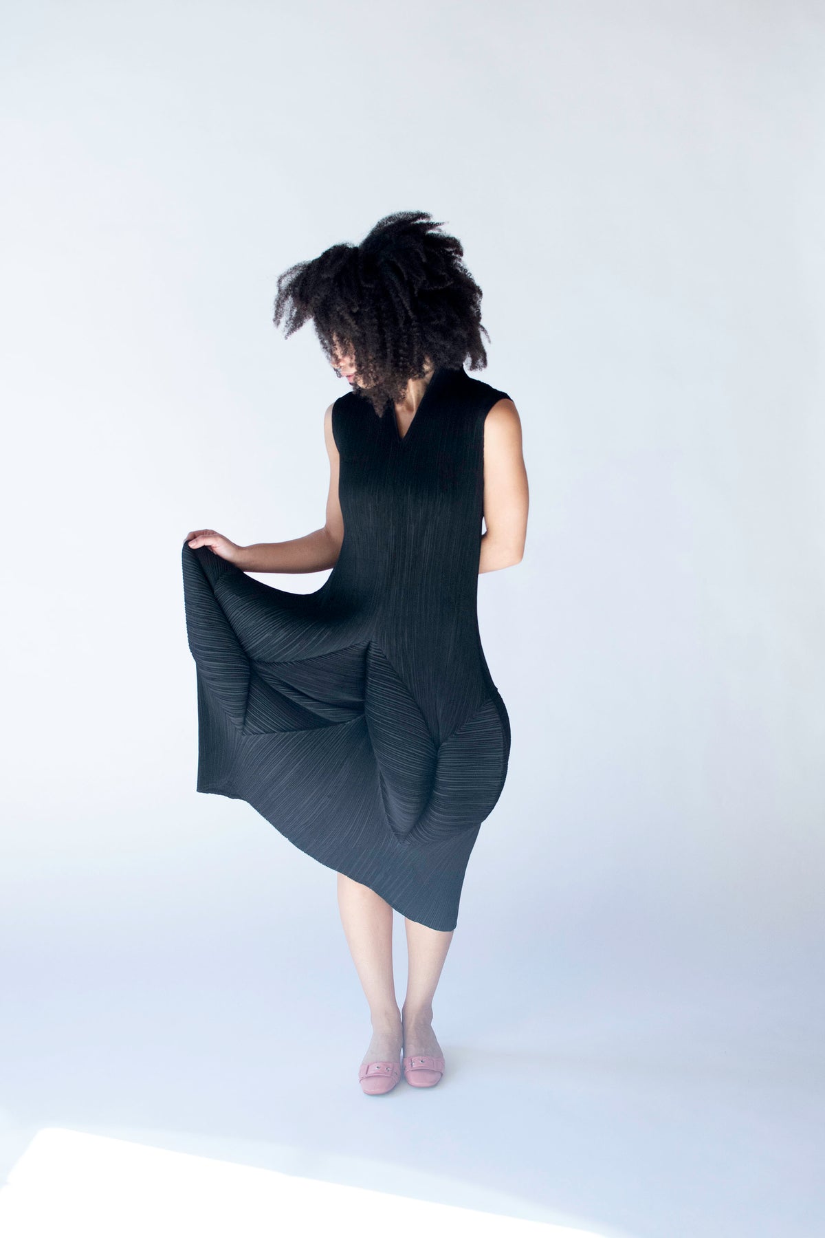 Black Plisse Dress