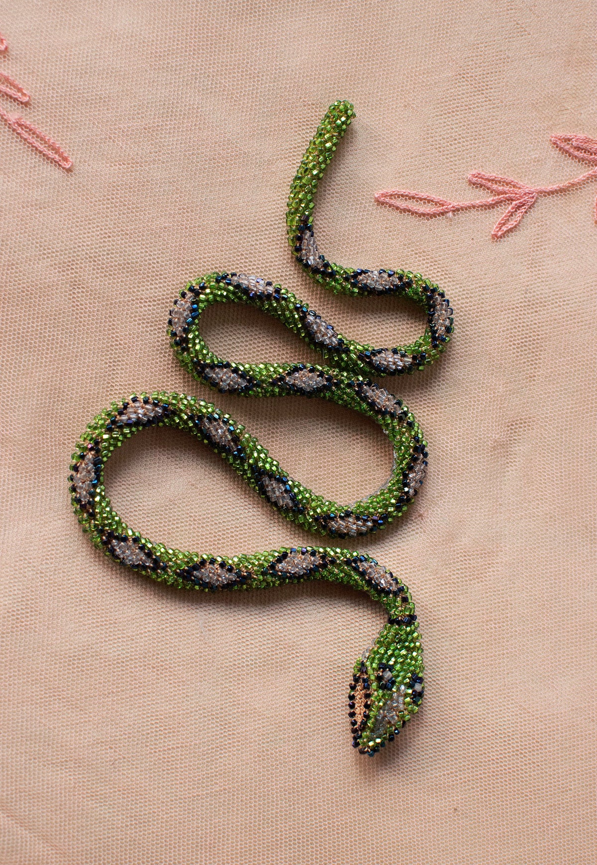 Bead Crochet Snake | Absinthe Diamond