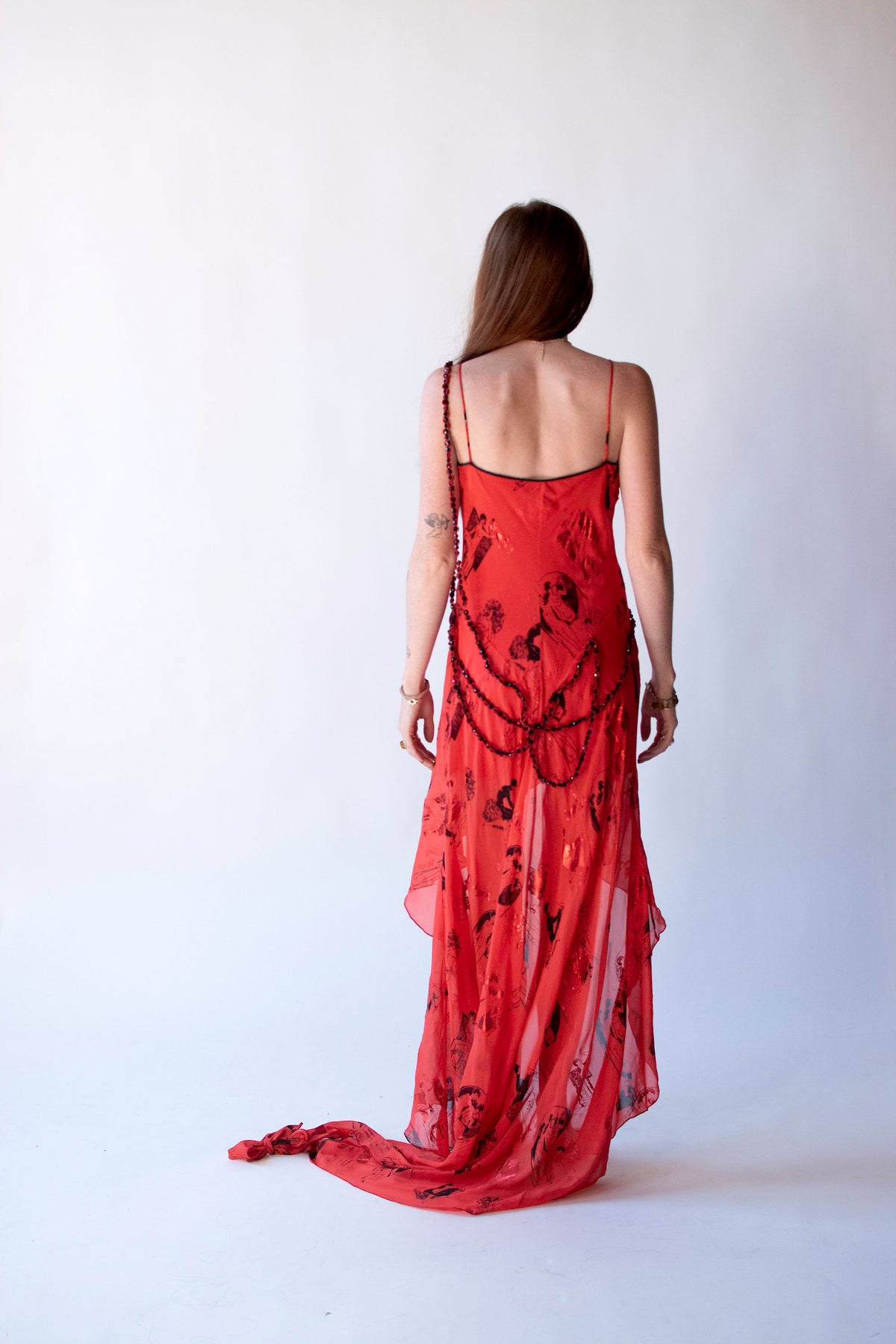 Flapper Print Chiffon Dress | Voyage Invest in the Original FW 2003