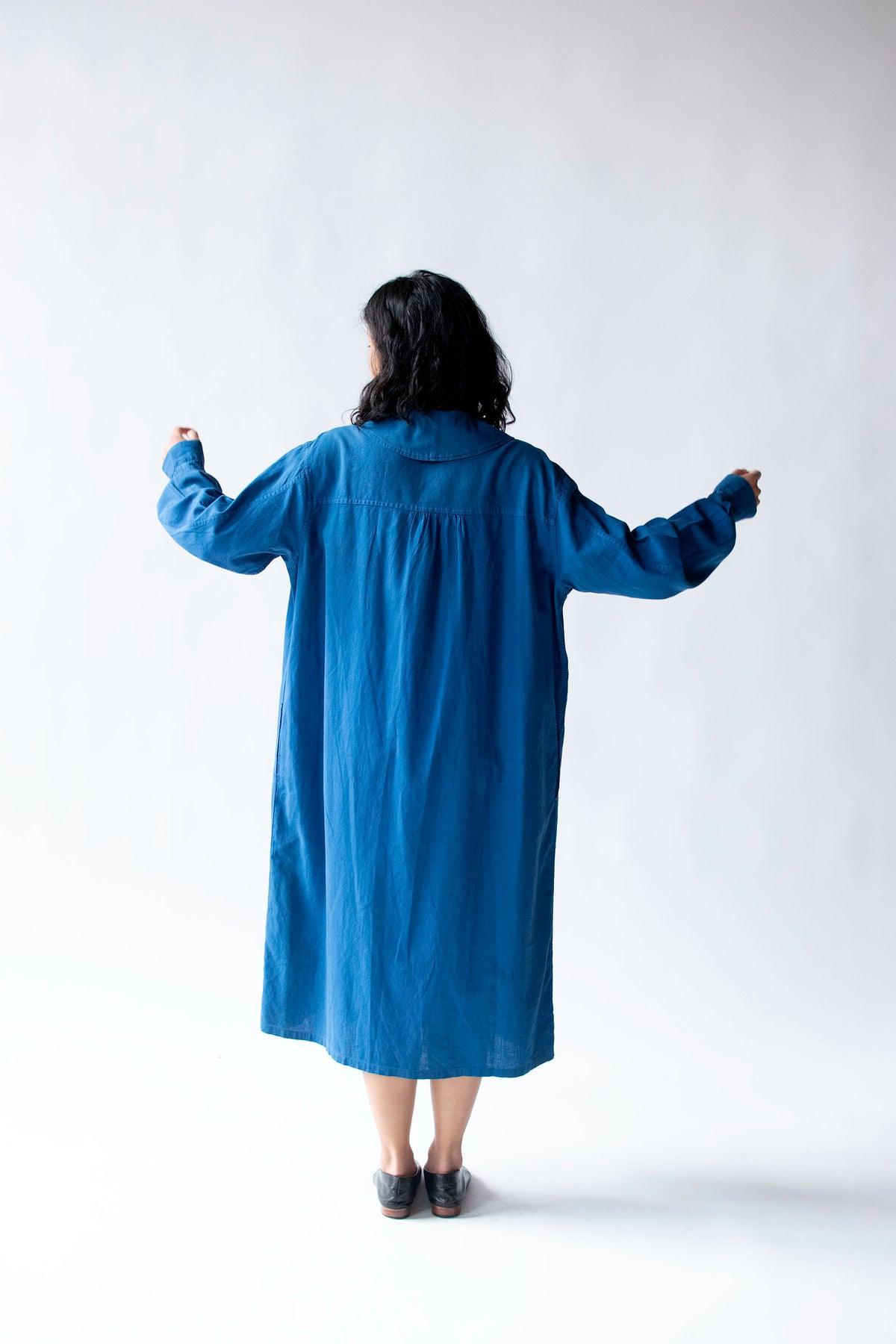 1930s Cobalt Smock Dress