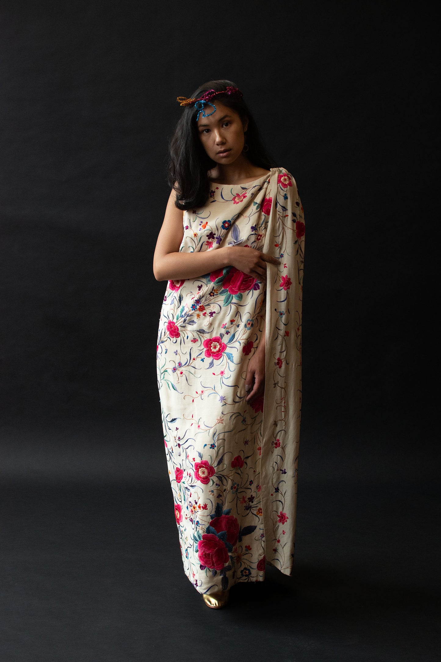 1970s Piano Shawl Gown | Stavropoulos