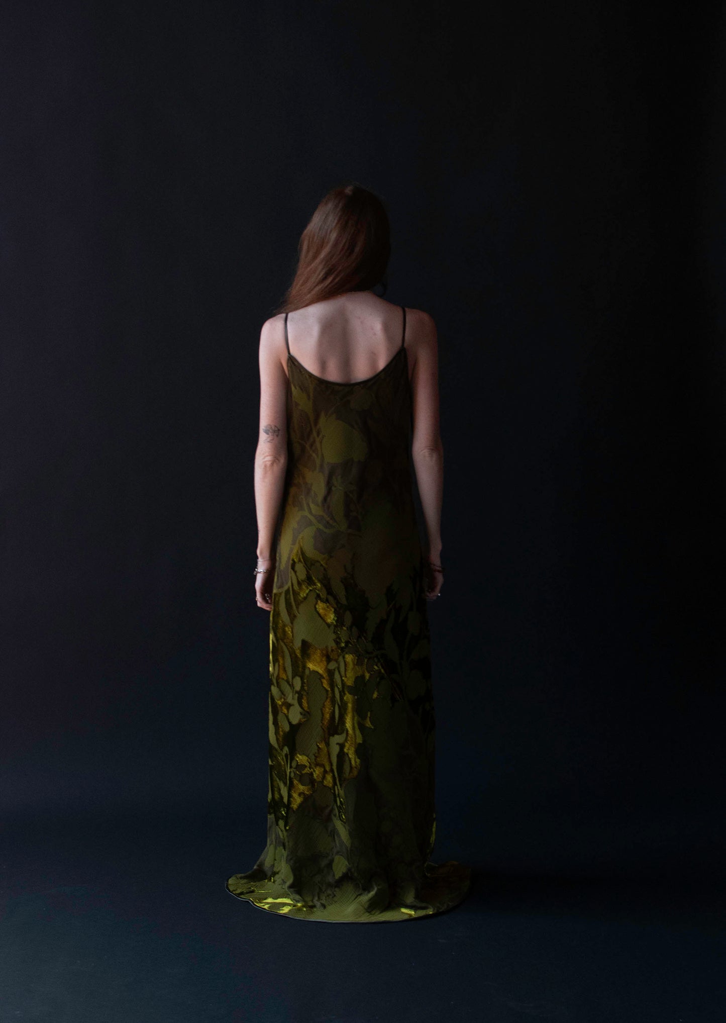 Olive Devoré Dress | Laura Biagiotti