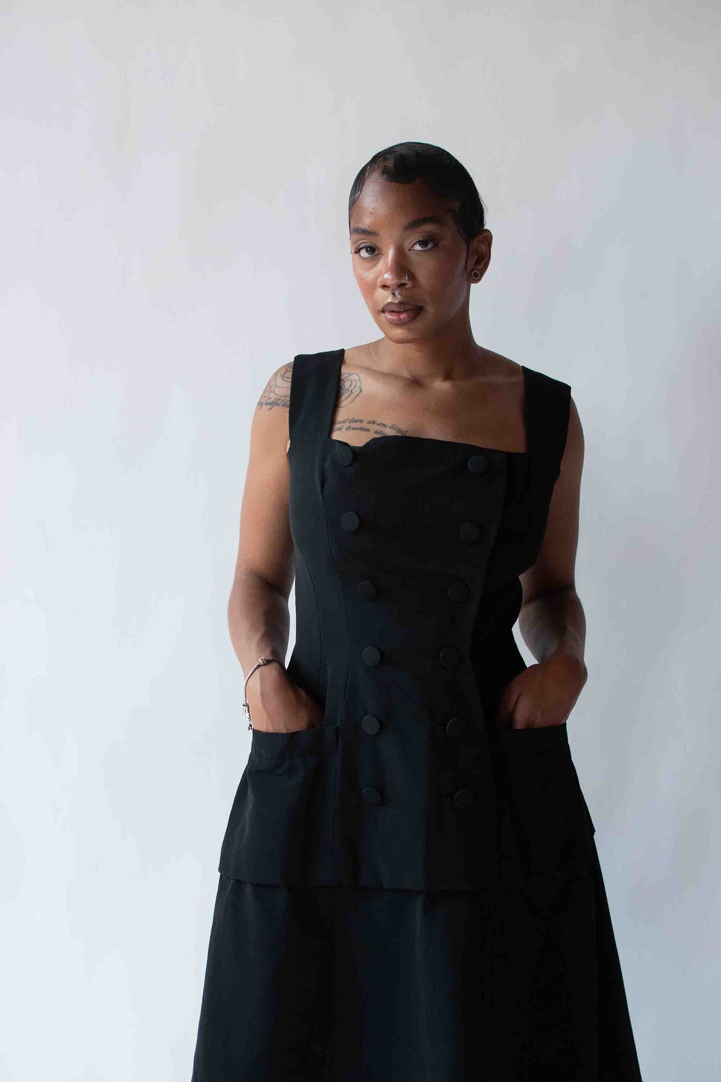 1950s Black Silk Faille Dress | Christian Dior New York