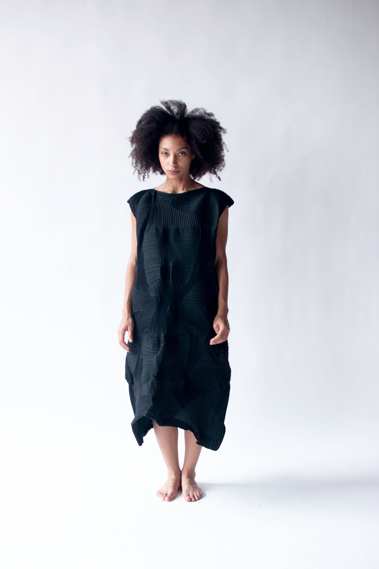 Pleated Black Dress | Issey Miyake