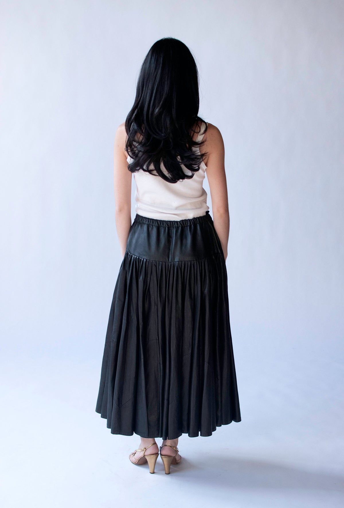Black Leather Skirt | Norma Kamali