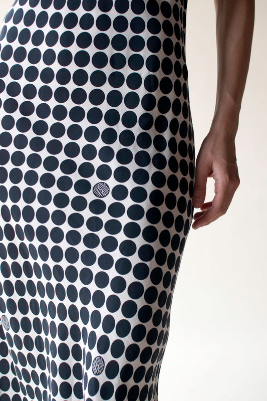 Polka Dot Silk Dress | Bill Blass