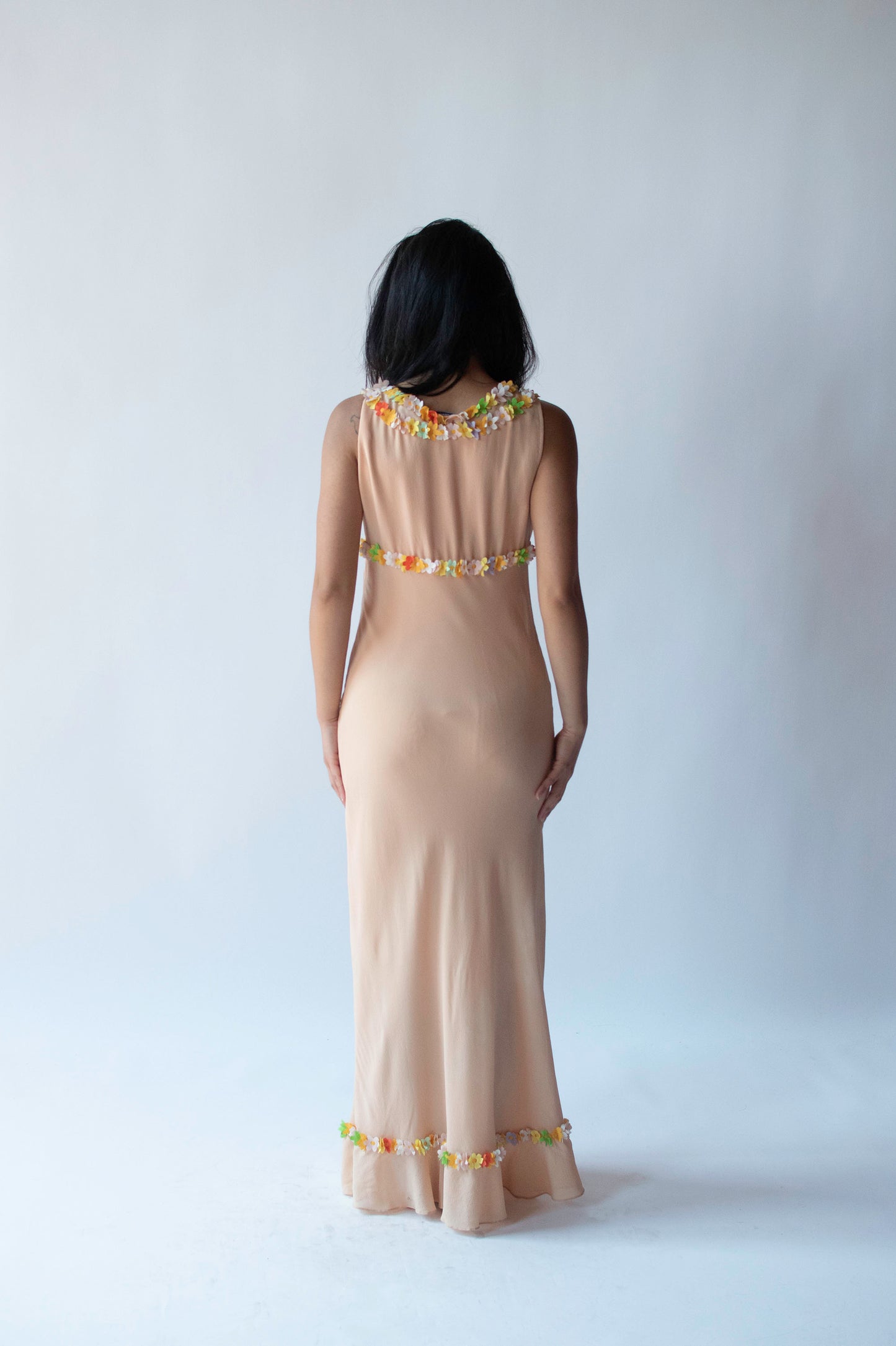 Peach Chiffon Dress | Moschino SS 2000