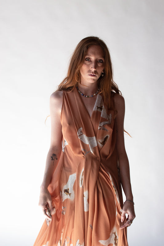 1970s Surrealist Print Dress | Nicole Miller P.J. Walsh