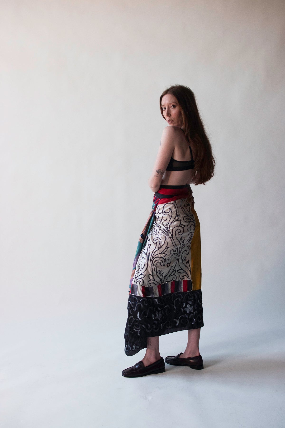 Painted Sequin Silk Wrap Skirt | Etro