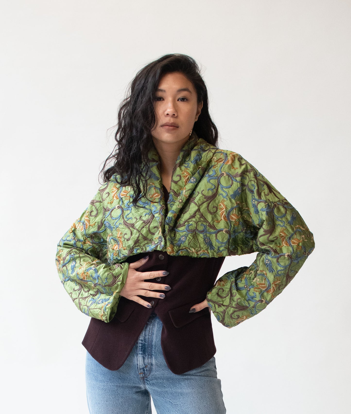 Embroidered Silk Jacket | Romeo Gigli for Callaghan
