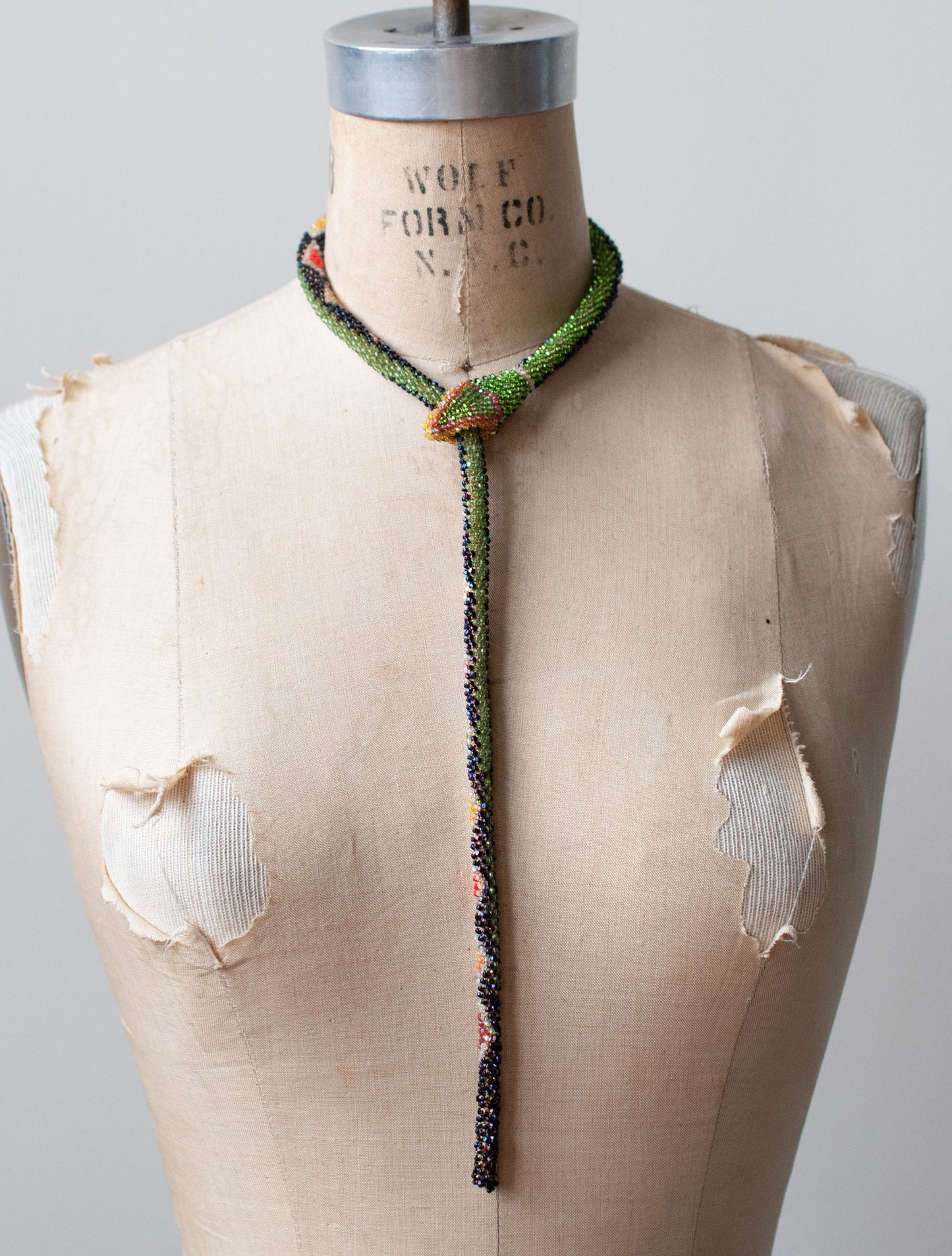 Bead Crochet Snake | Oil Slick Multi Color Diamond