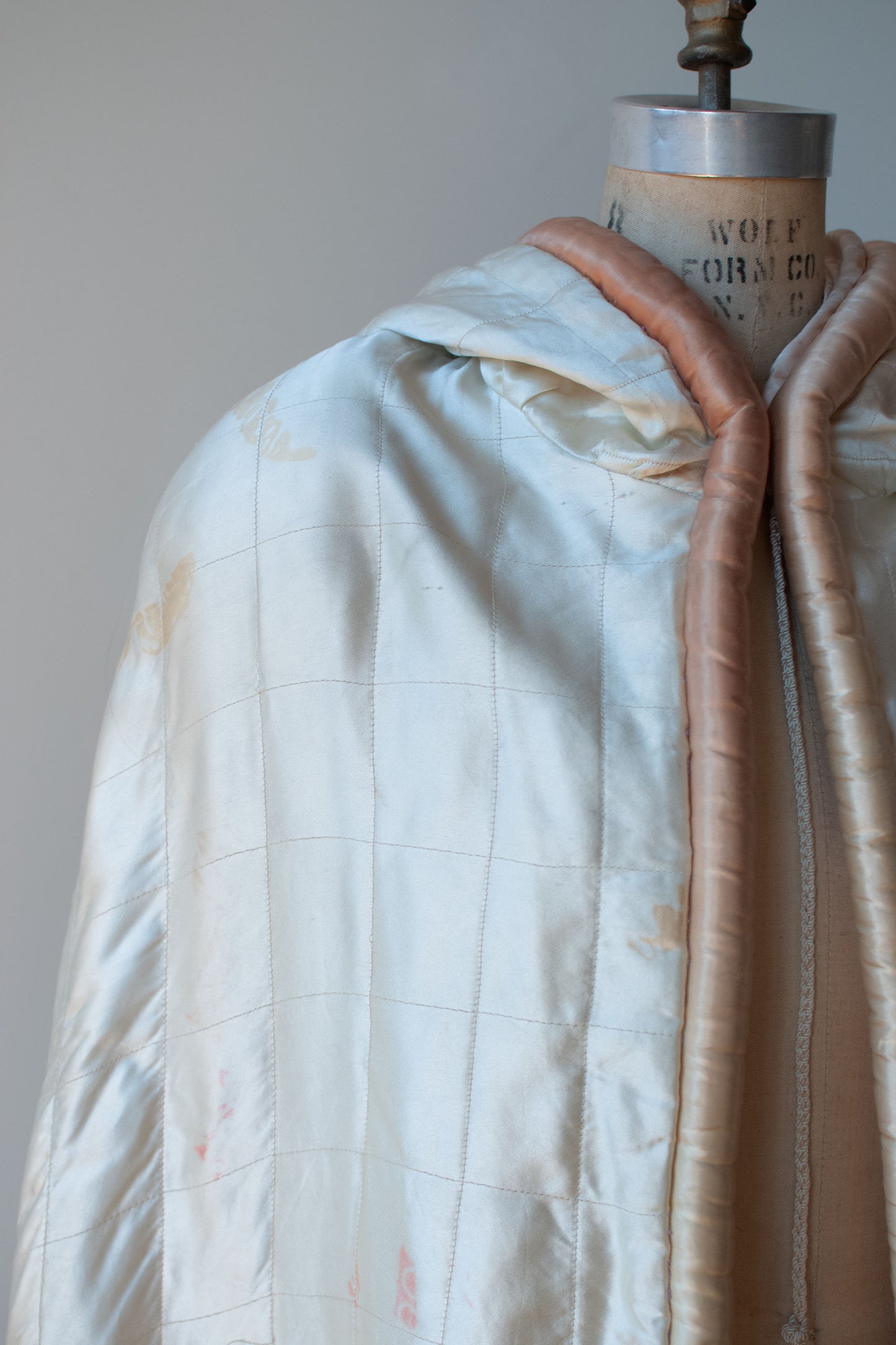 1970s Art-To-Wear Quilted Cape
