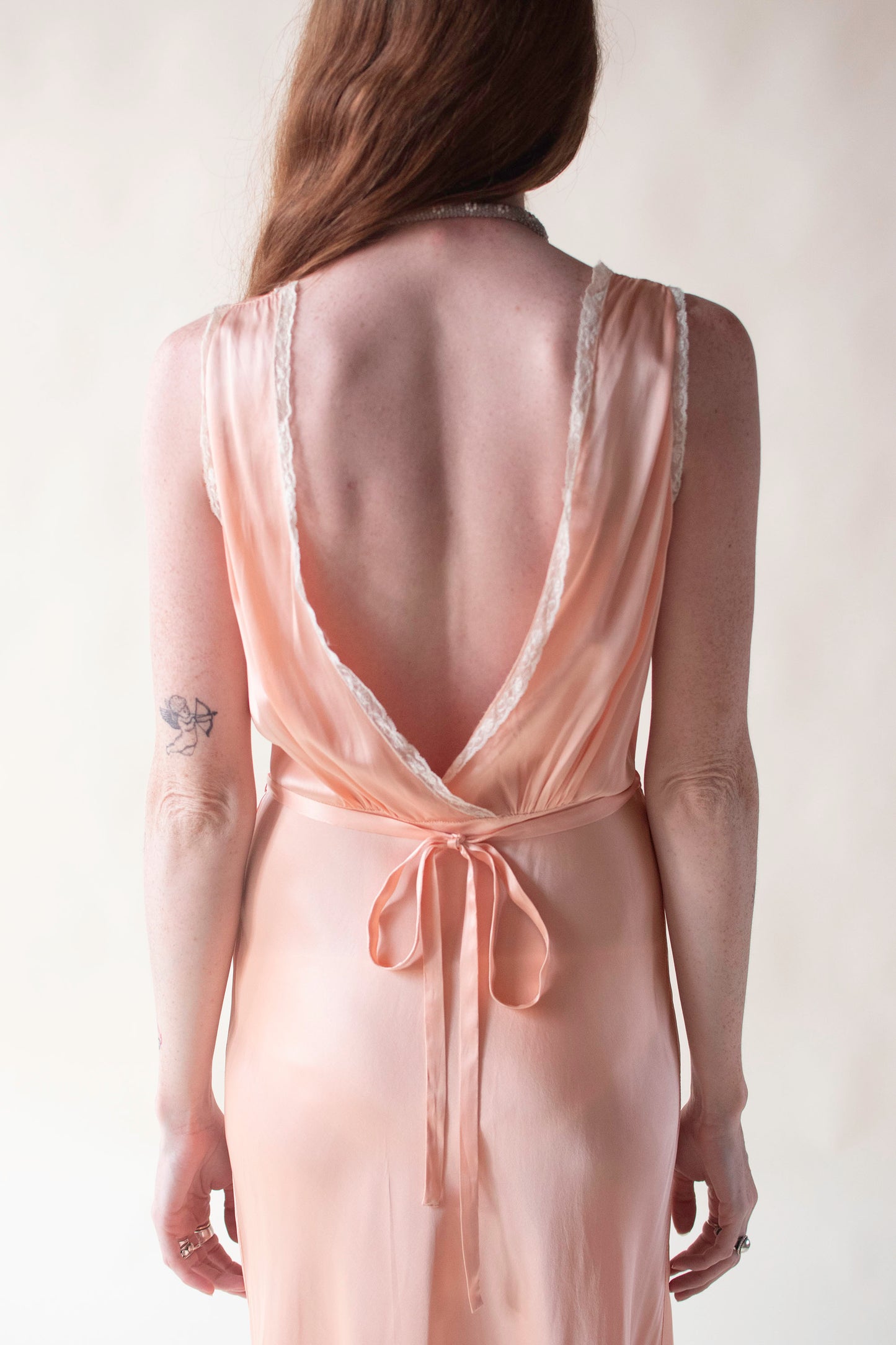 1930s Sweet Pea Peach Nightgown | Yolonde