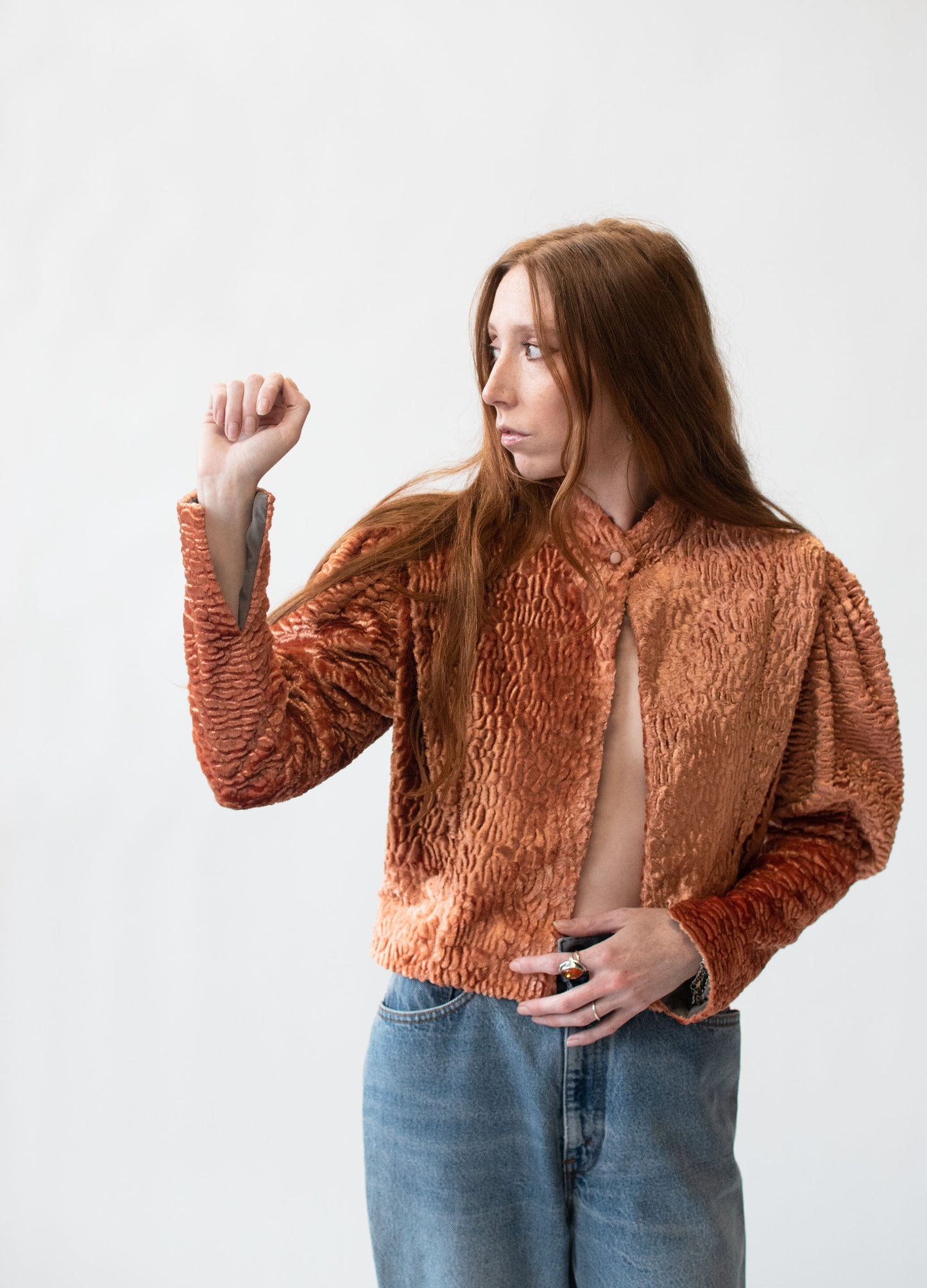 Textured Mutton Sleeve Jacket | Kelly Wearstler