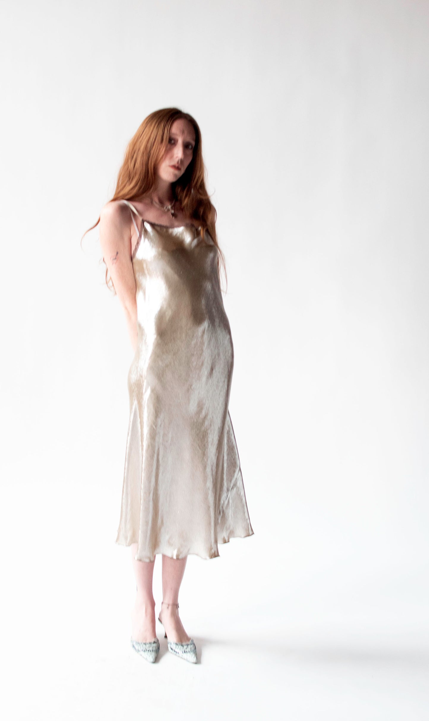 Metallic Slip Dress | Rozae Nichols