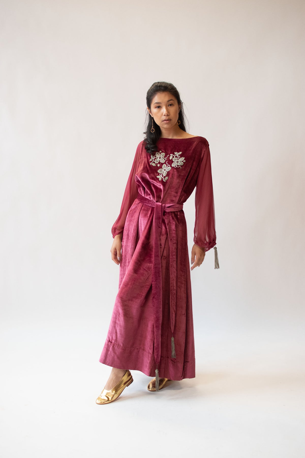 1920s Panne Velvet Dress