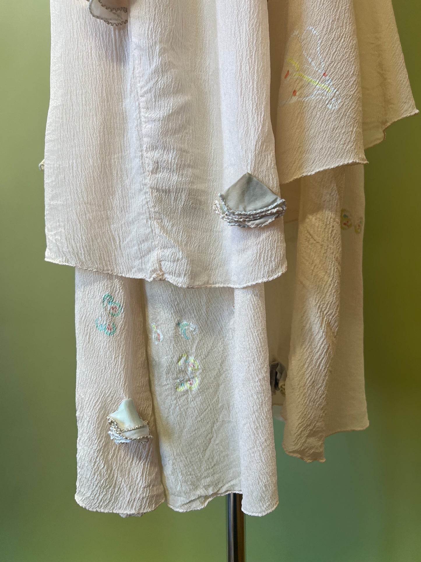 1970s Painted Chiffon Dress Set | Bobolocon