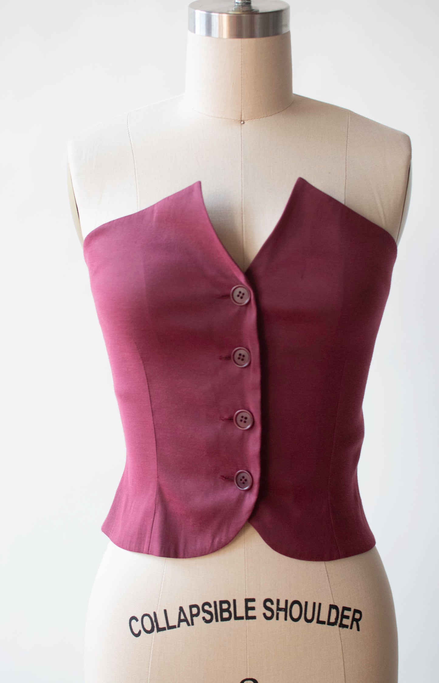 Burgundy Bustier | Romeo Gigli 1992