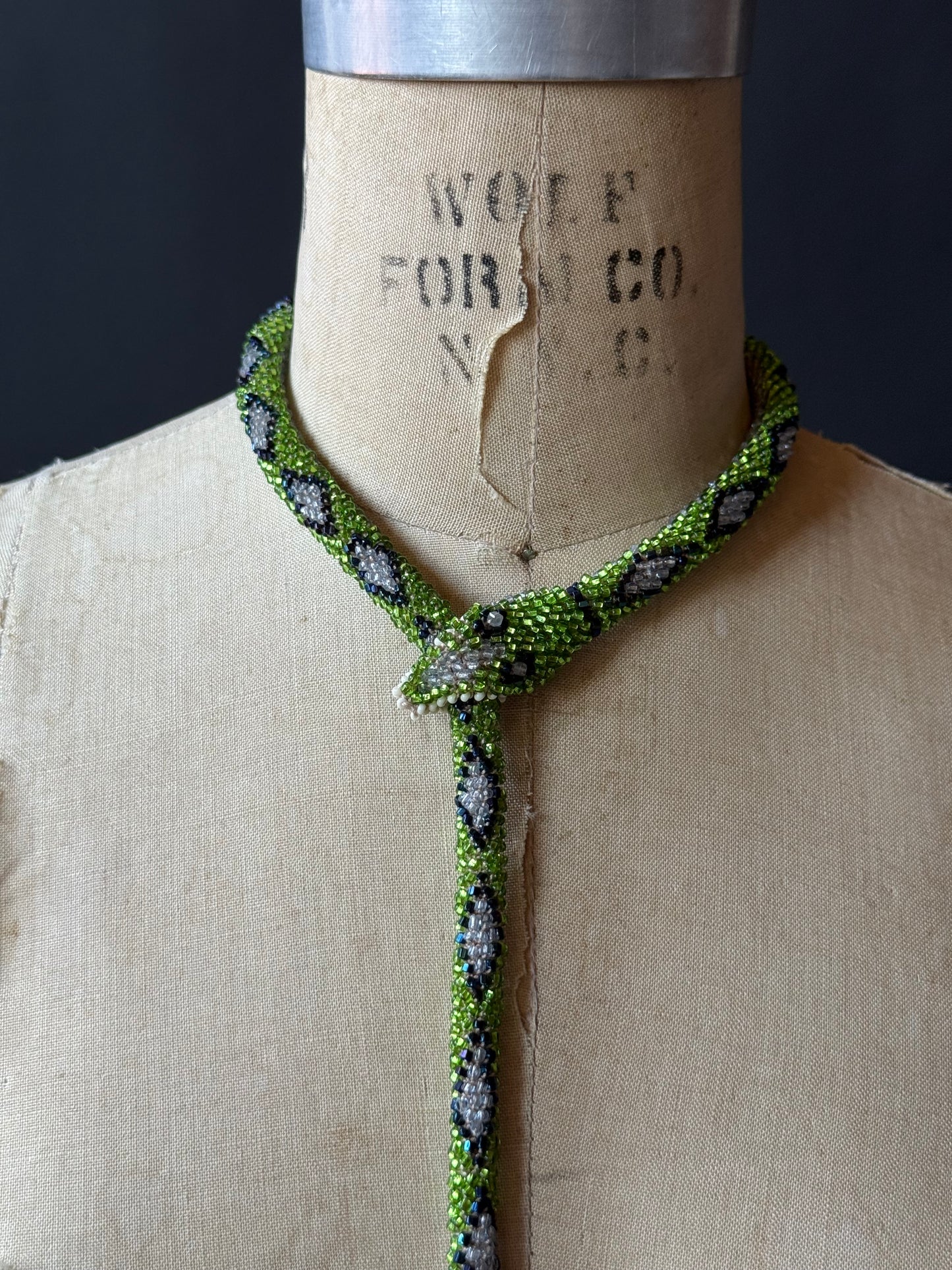 Bead Crochet Snake | Absinthe Diamond