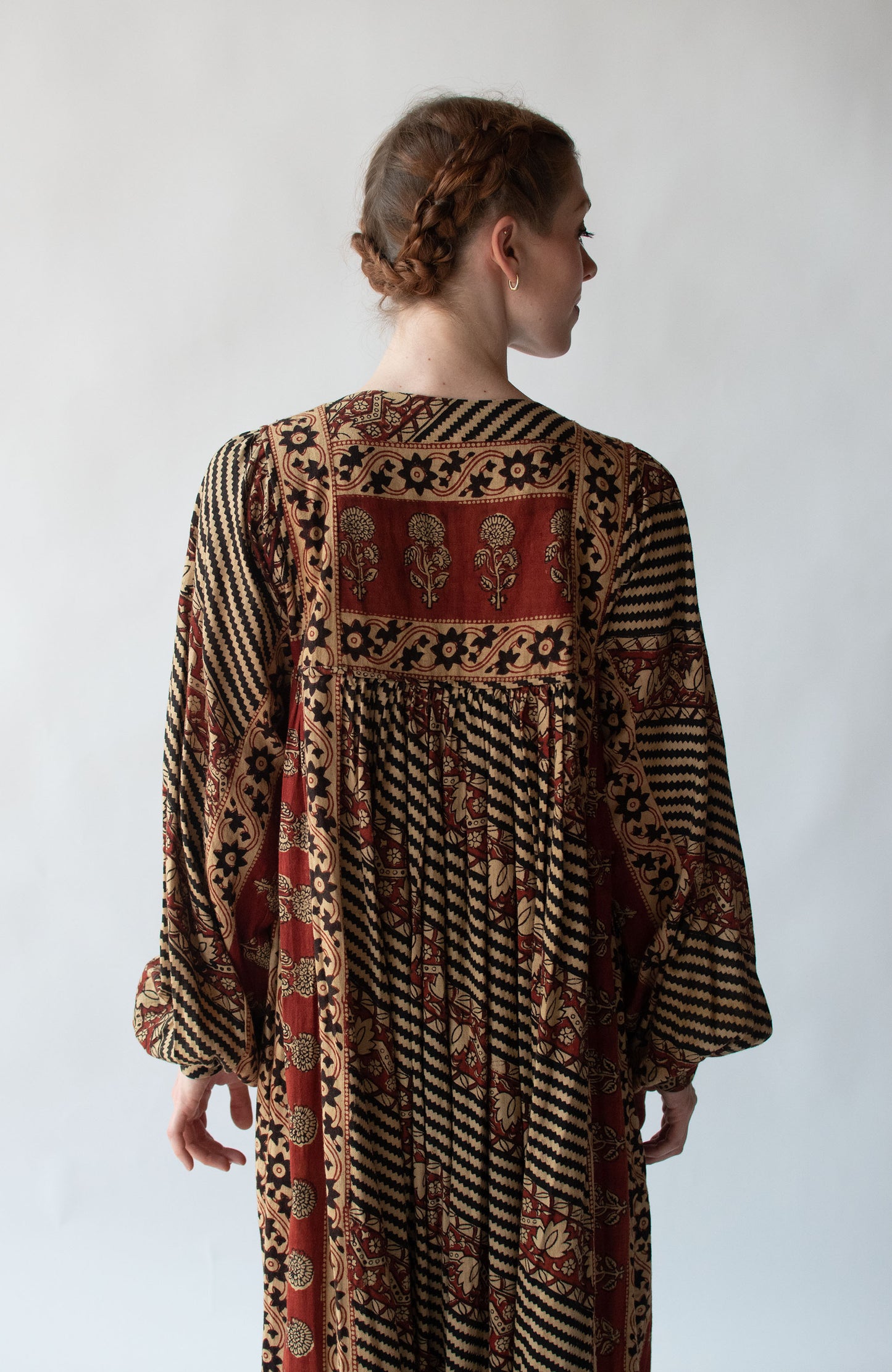 1970s Block Print Dress