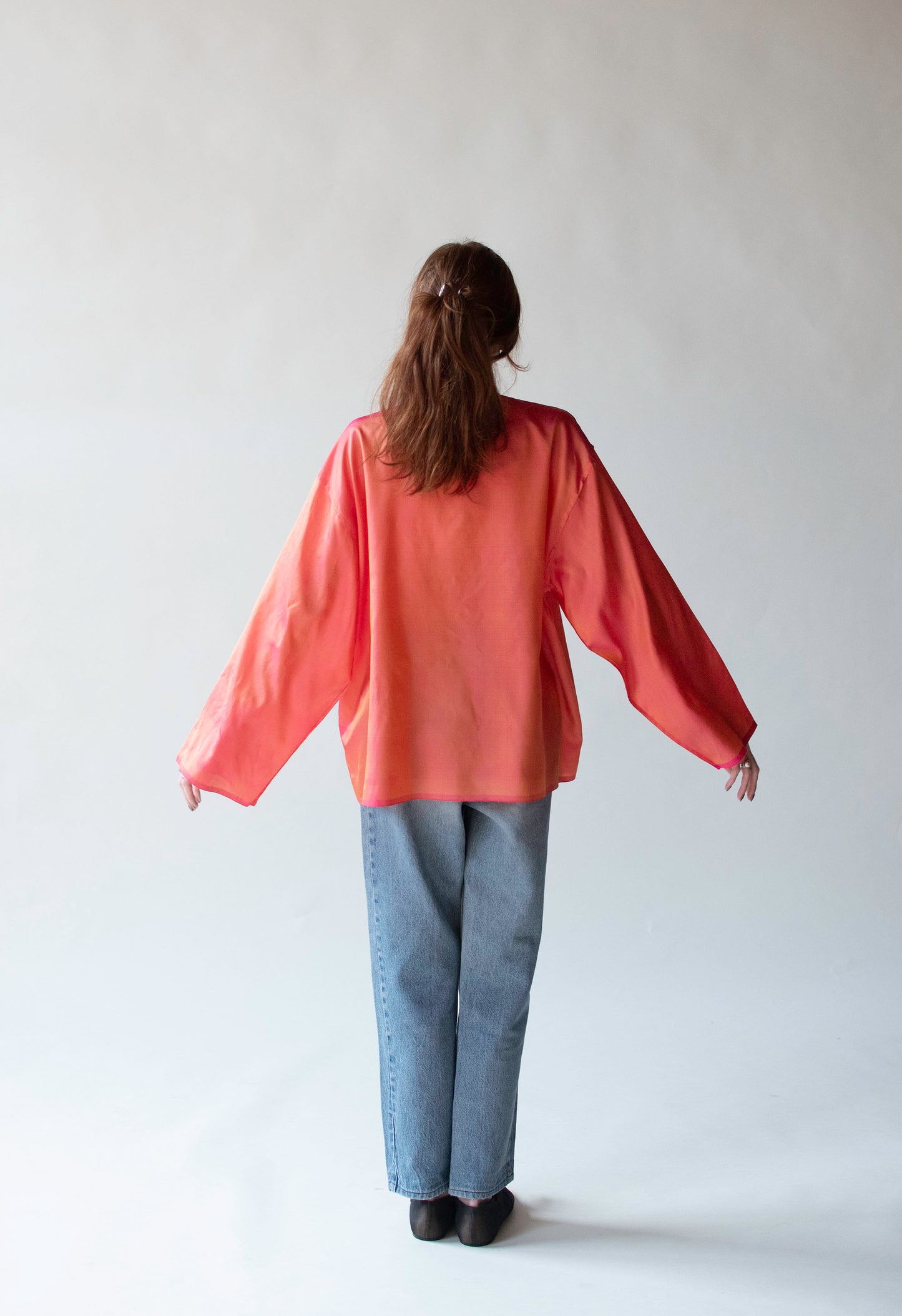 1990s Iridescent Silk Blouse | Michel Leger