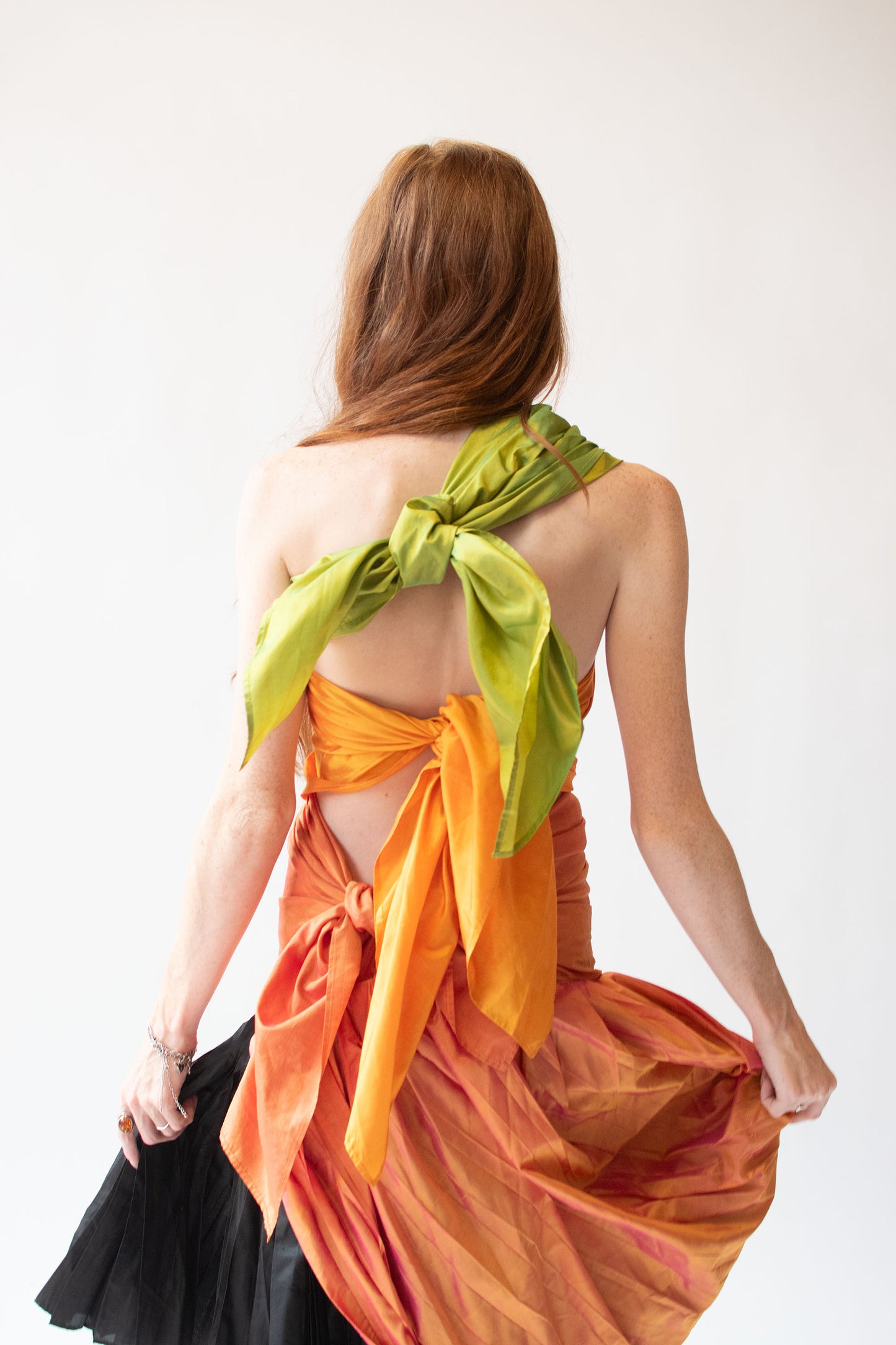 1990s Convertible Silk dress