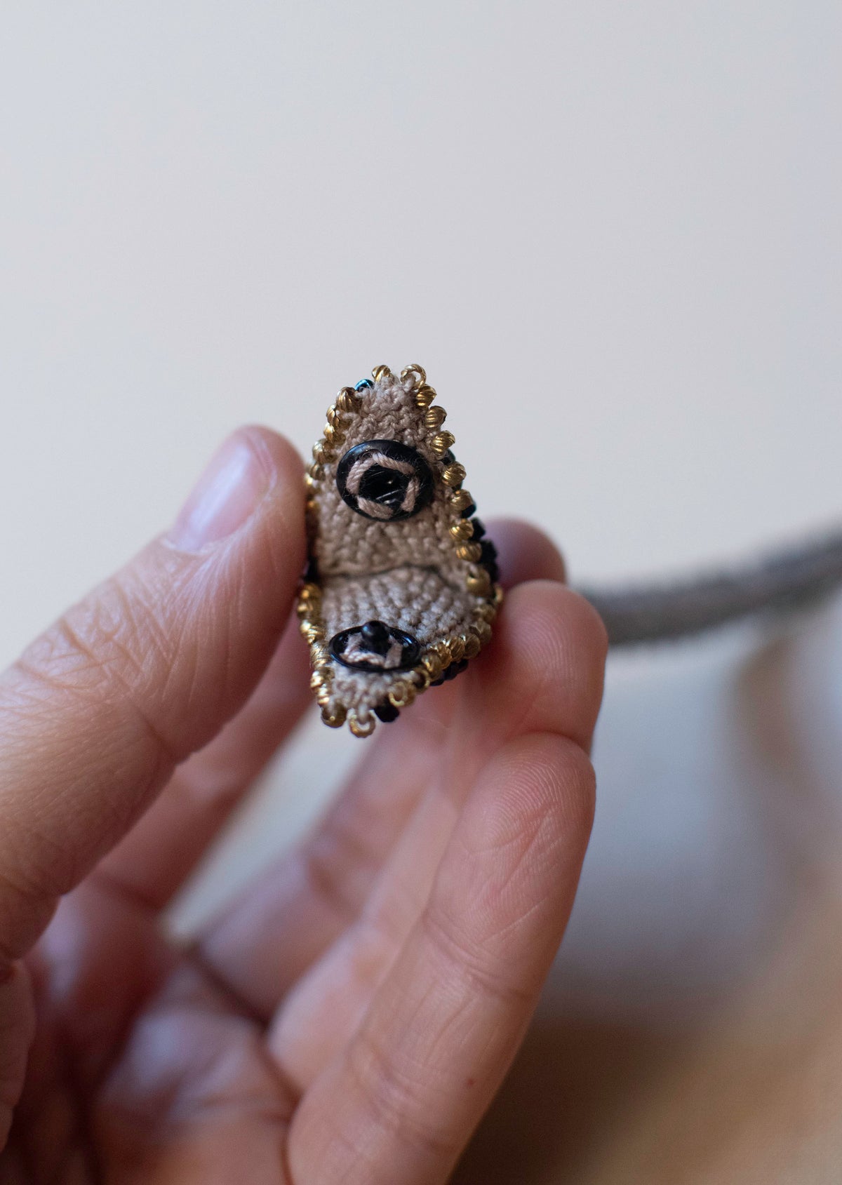 Bead Crochet Snake | Oil Slick Flower Snap Mouth