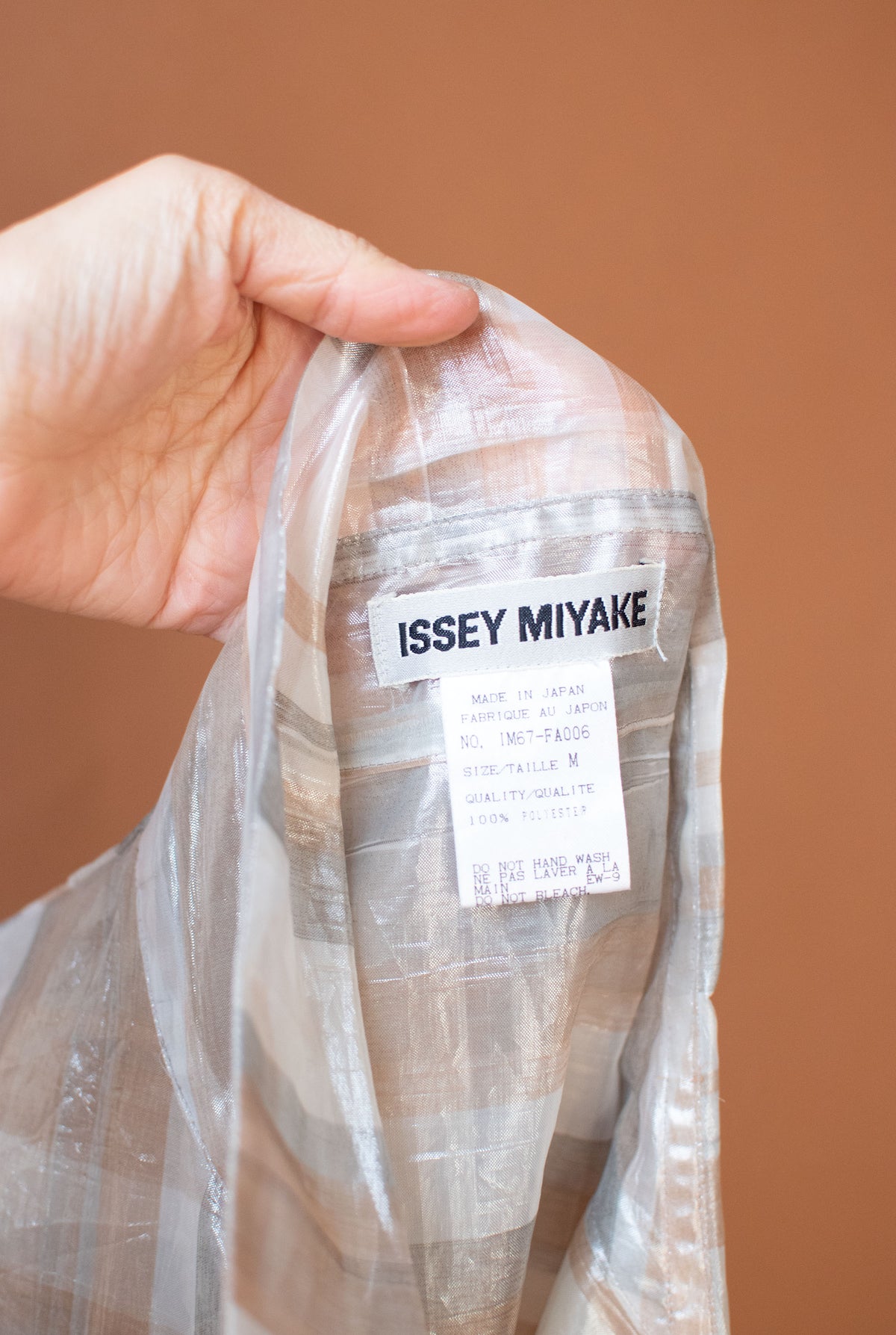 Metallic Plaid Jacket | Issey Miyake