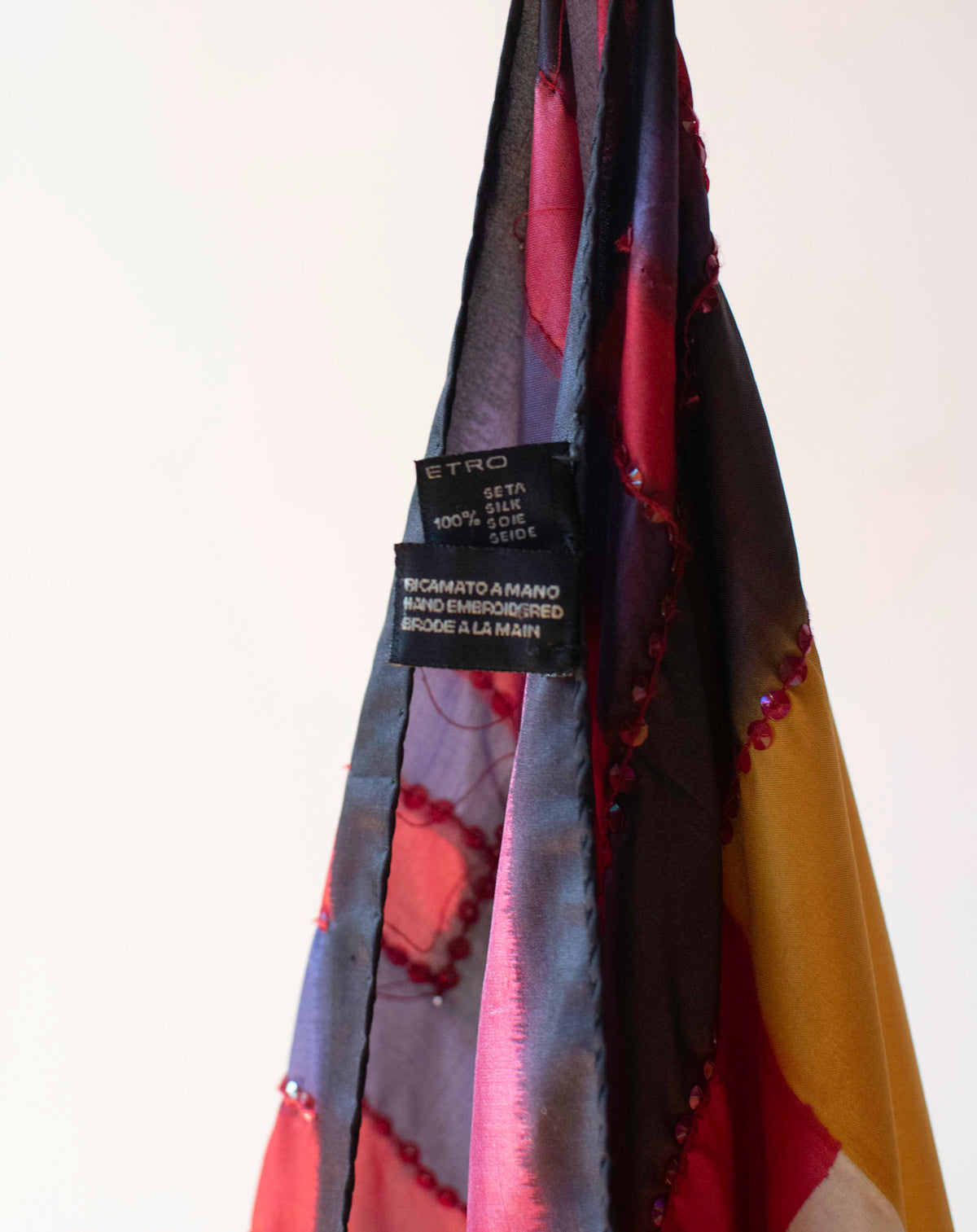 Painted Sequin Silk Wrap Skirt | Etro