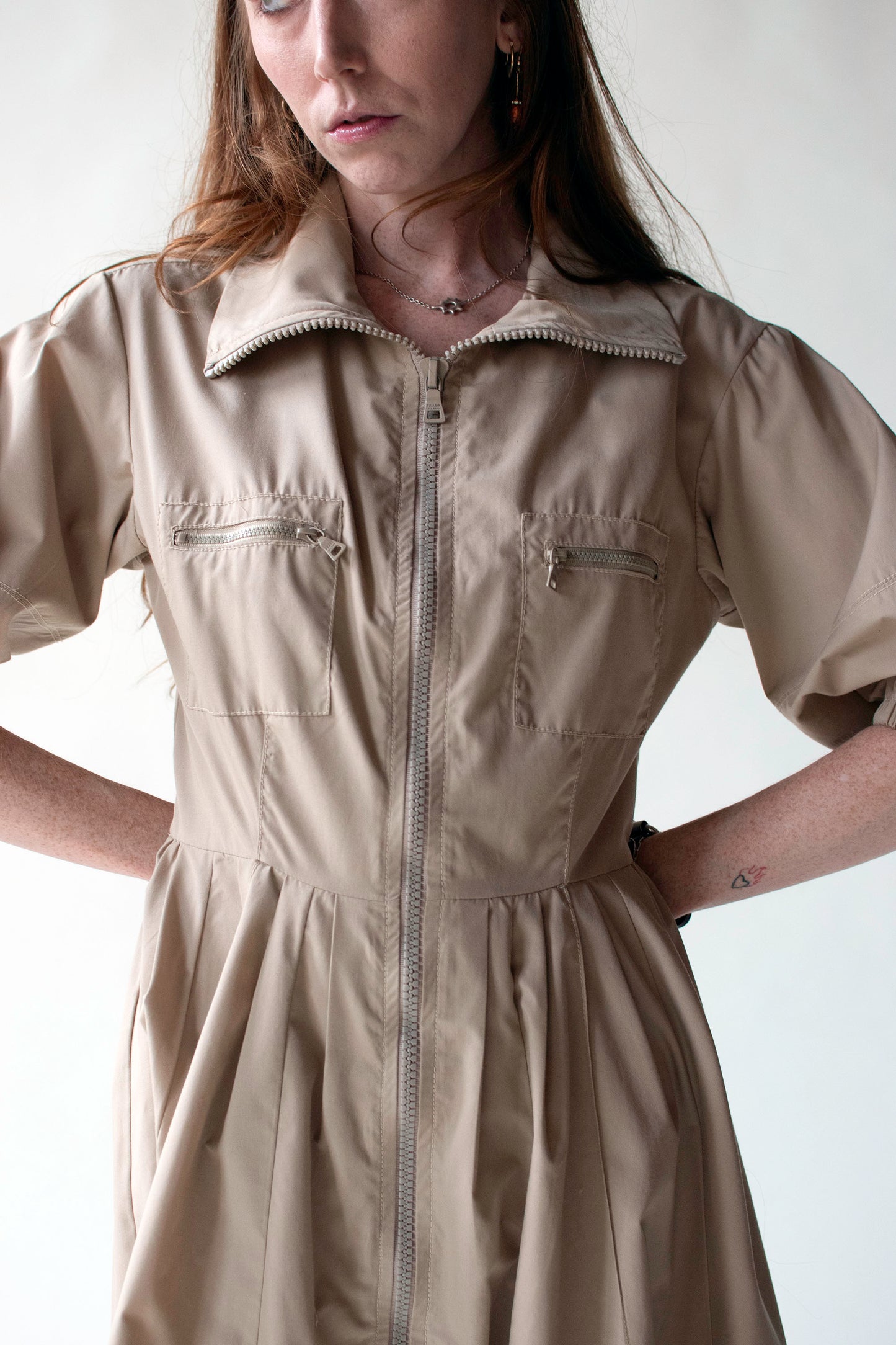 Beige Shirtdress | Prada