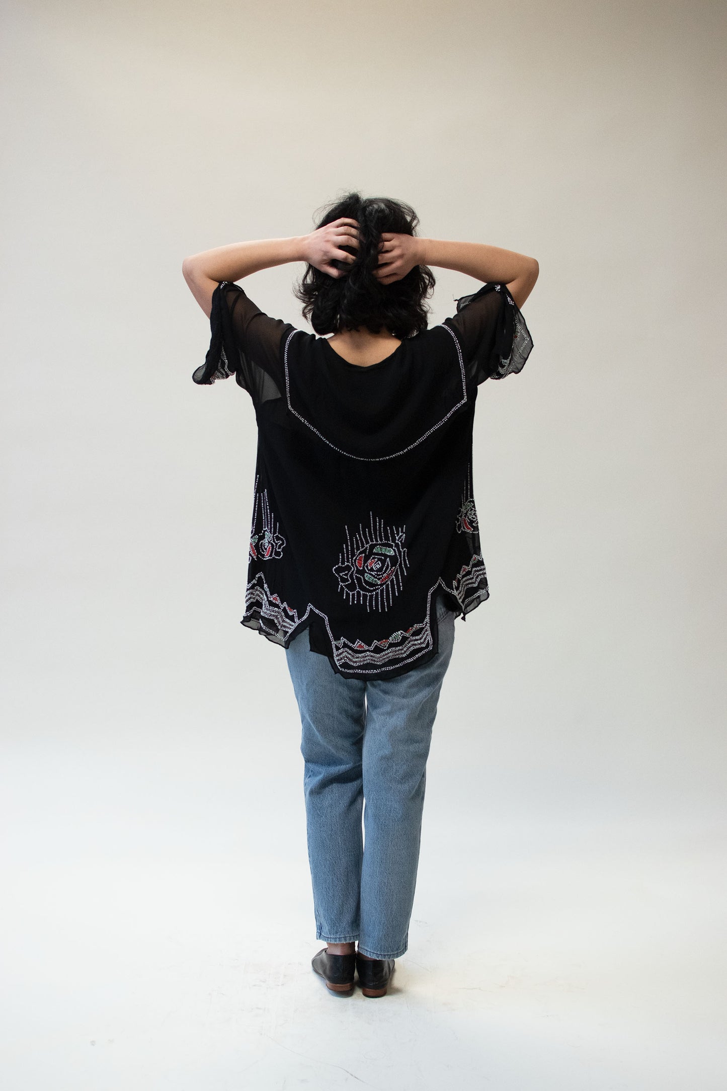 Beaded Chiffon Blouse | Anna Suit