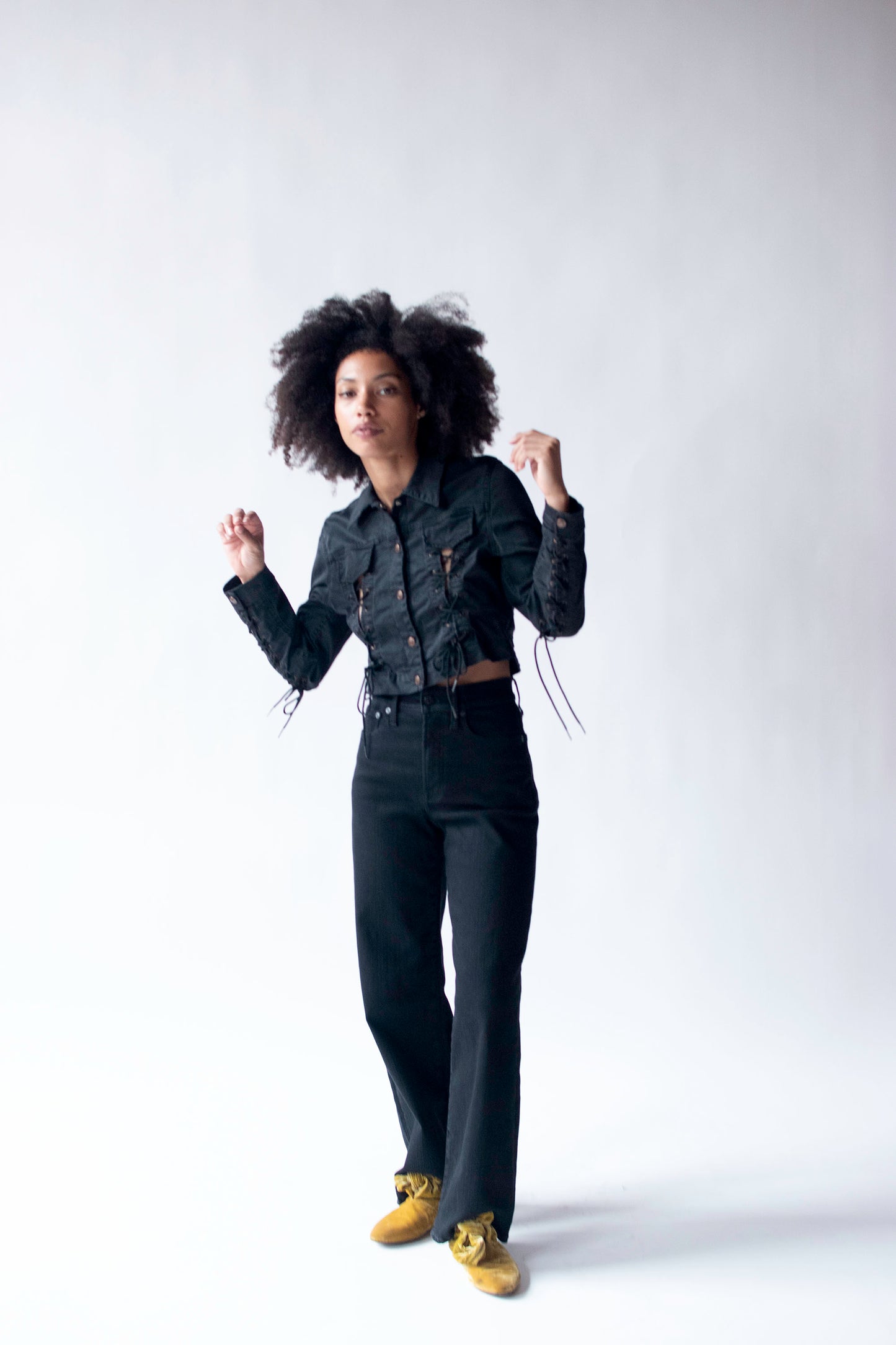 Black Denim Jacket | Todd Oldham Jeans