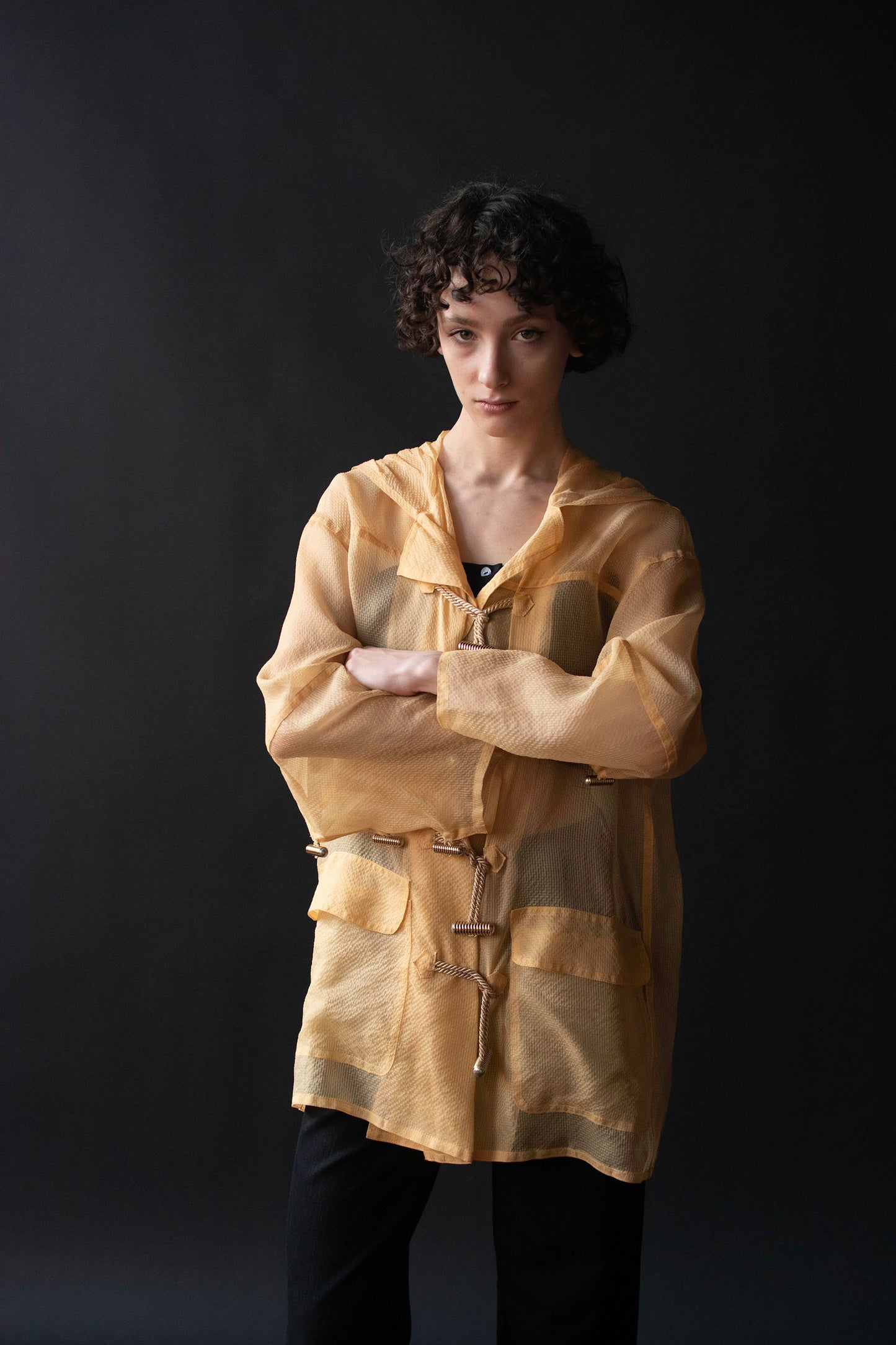 1990s Organza Jacket w/ Toggle Closures