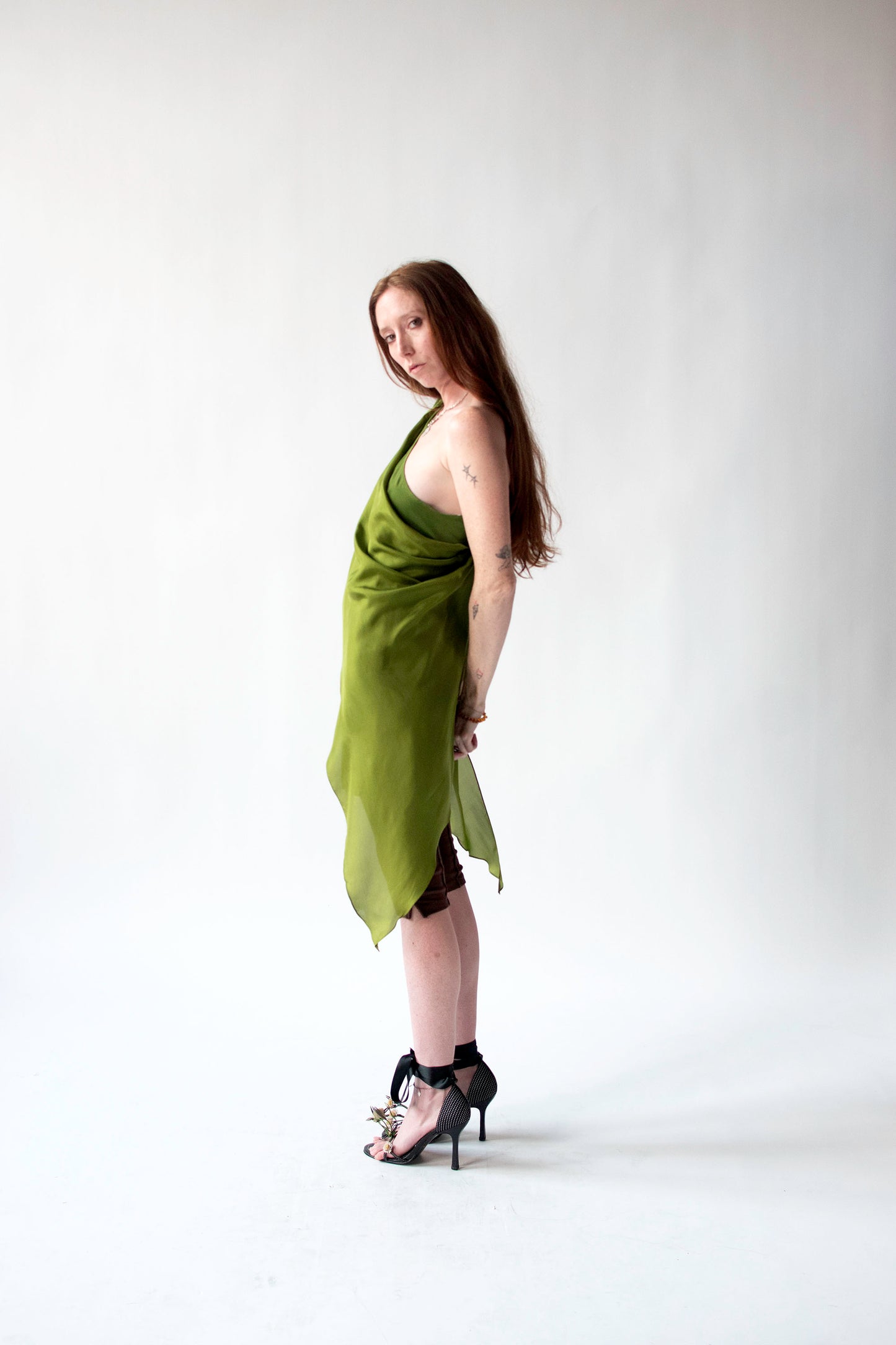 Green Jersey & Silk Tunic | DKNY