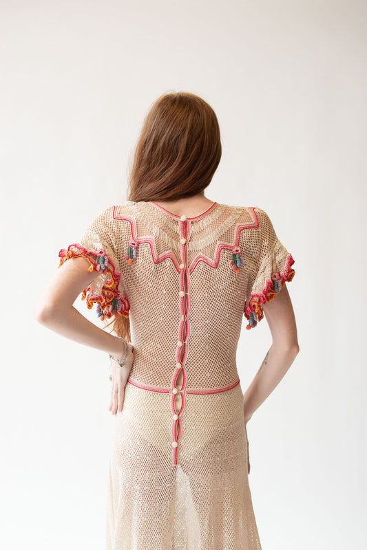 1980s Crochet Dress