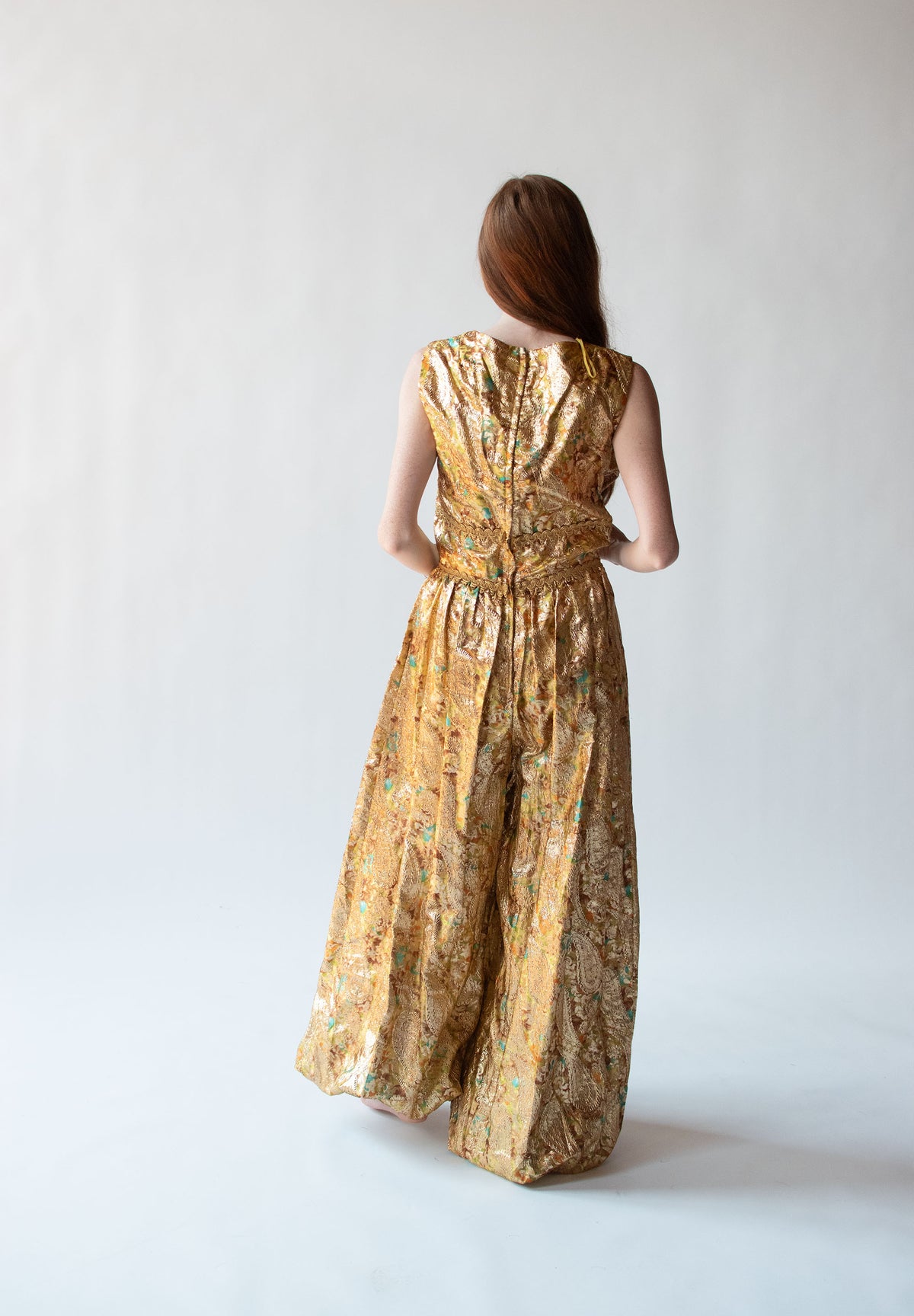 1960s Gold Lame Jumpsuit