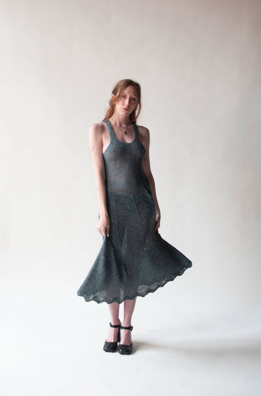 Slate Blue Knit Dress | Lotte Gabole